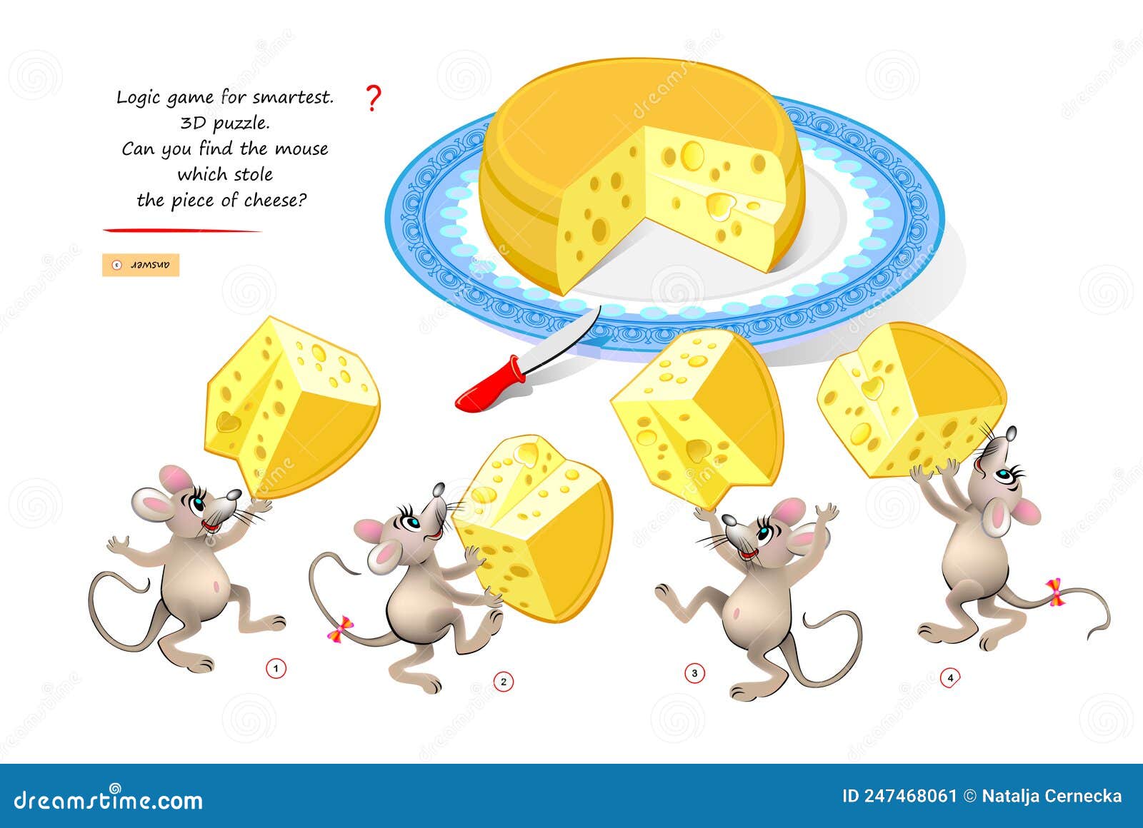 Jogo Lógico Para O Quebra-cabeça 3d Mais Inteligente. Você Pode Encontrar O  Rato Que Roubou O Pedaço De Queijo?? Reproduzir Online Ilustração do Vetor  - Ilustração de atividade, combinar: 247468061