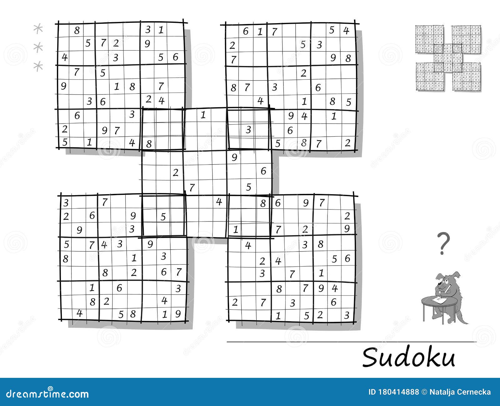 jogo de sudoku com solução. jogo de quebra-cabeça sudoku com números. pode  ser usado como um jogo educacional. quebra-cabeça de lógica para crianças  ou jogo de lazer para adultos. 19469532 Vetor no