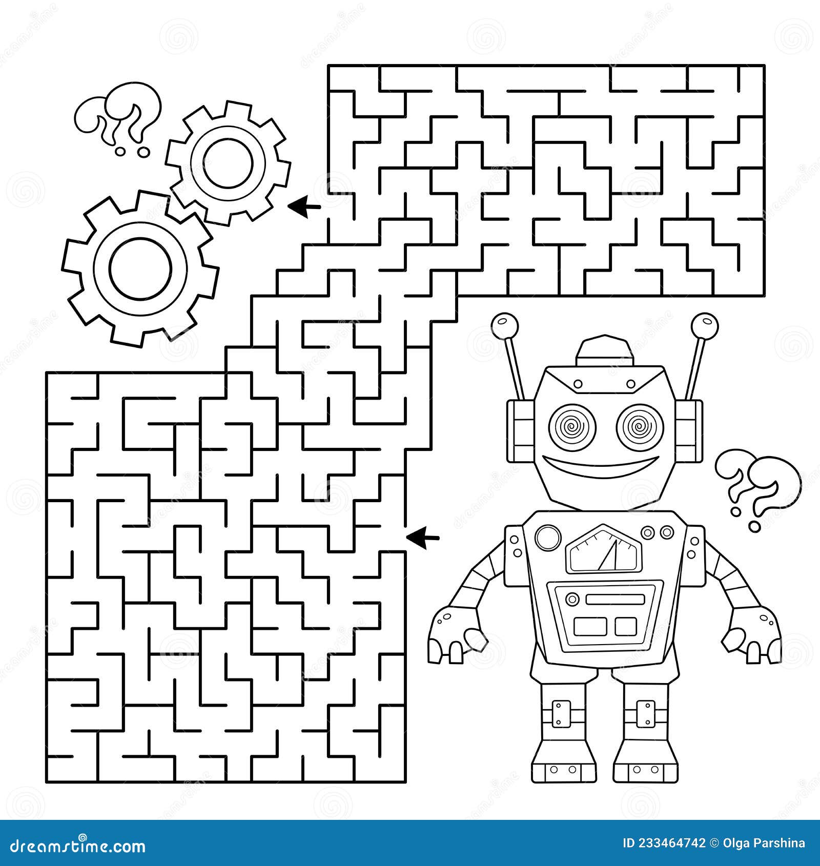 atividade de jogos de quebra-cabeça de labirinto para crianças com desenhos  animados de ocupação de trabalho 6628585 Vetor no Vecteezy