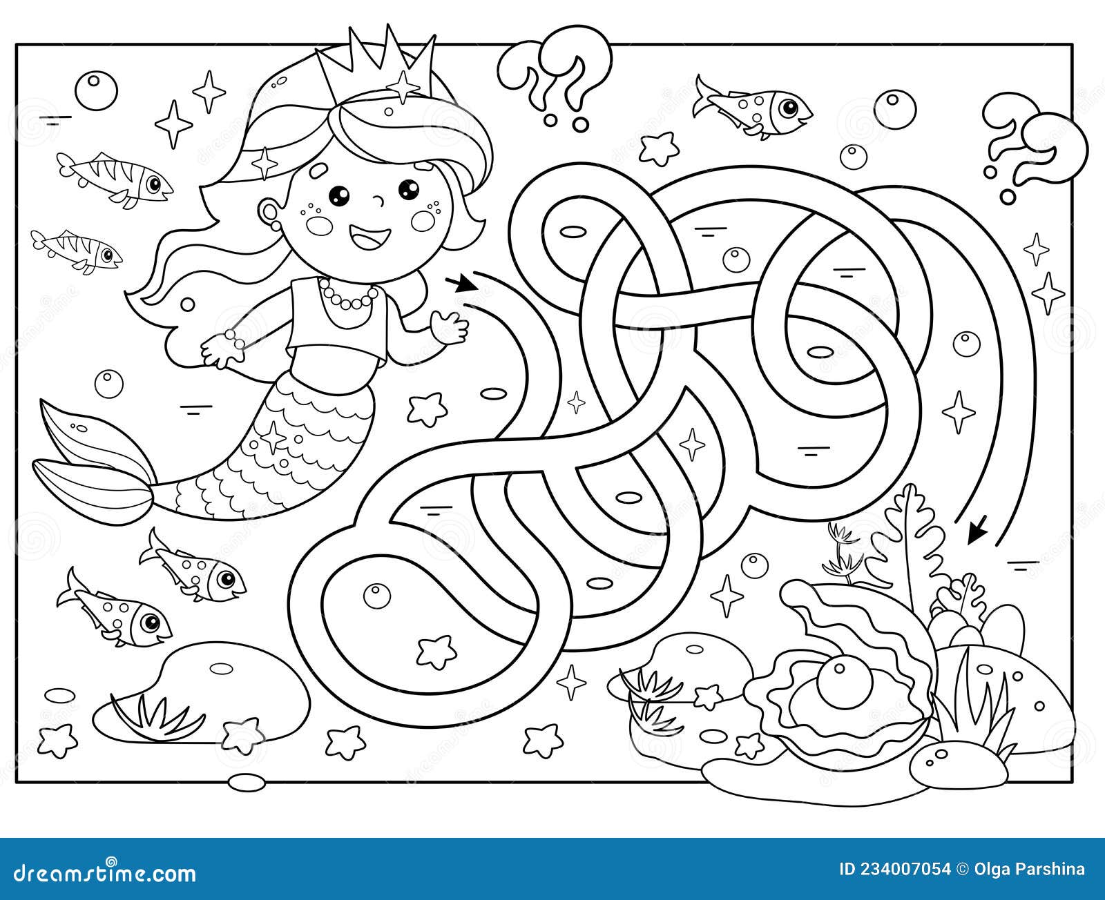 Labirinto Ou Labirinto Jogo. Puzzle. Estrada Emaranhada. Desenho De Página  De Colorir De Peixes De Desenhos Animados. Mundo Subaquático. Livro De  Colorir Para Crianças. Royalty Free SVG, Cliparts, Vetores, e Ilustrações  Stock.