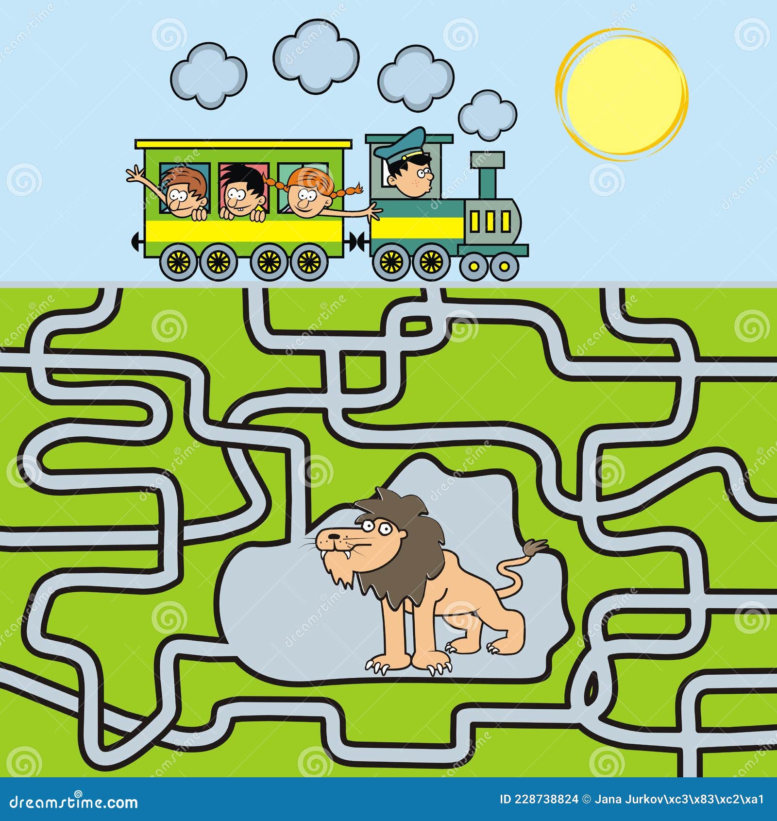 Jogos de Labirinto Grátis para Crianças: Trem