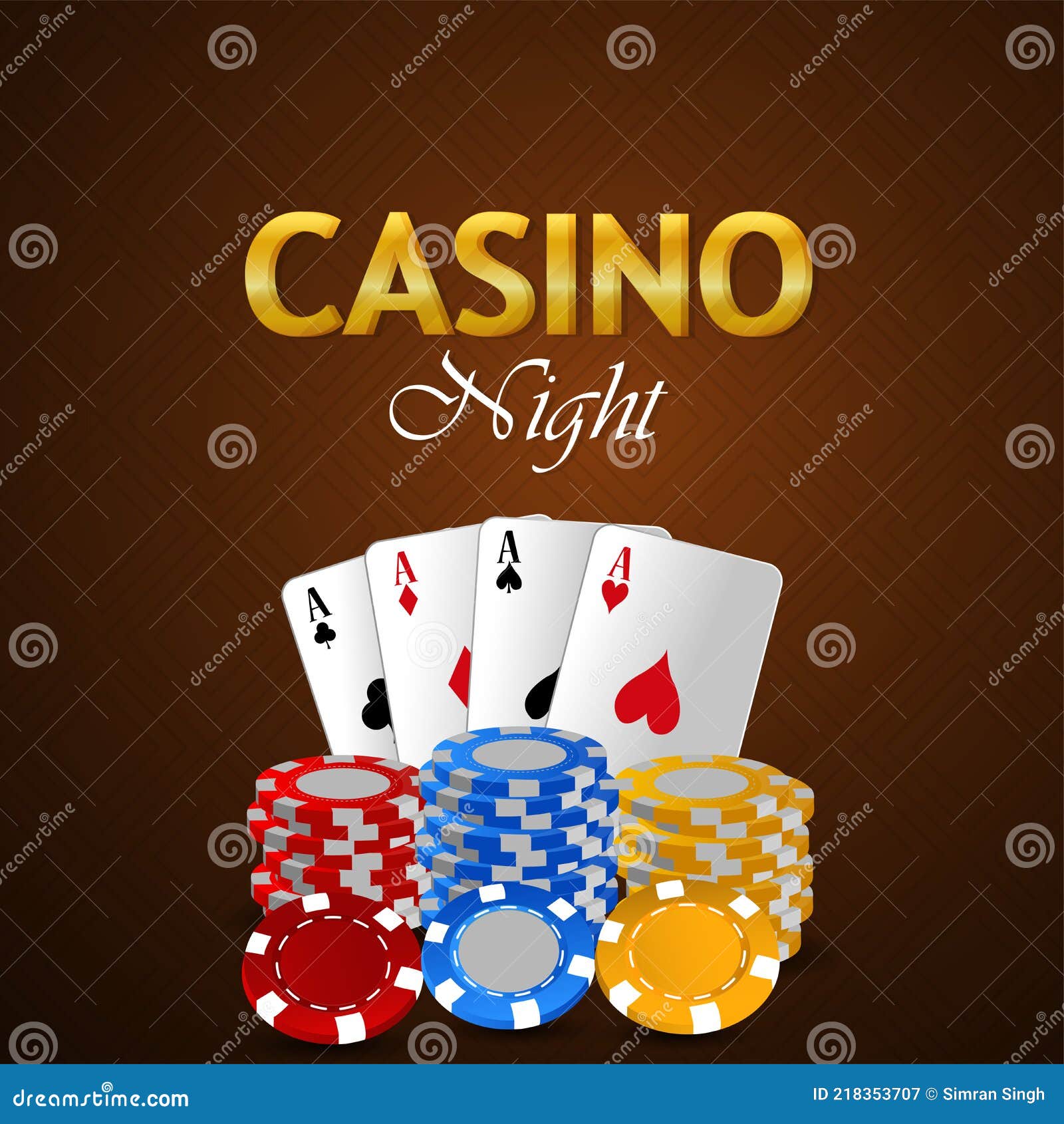 Jogo Online De Jogos De Casino Com Cartões Criativos De Jogo Chips De Casino  Com Efeito De Texto Dourado Ilustração Stock - Ilustração de vencedor,  sorvete: 218353707