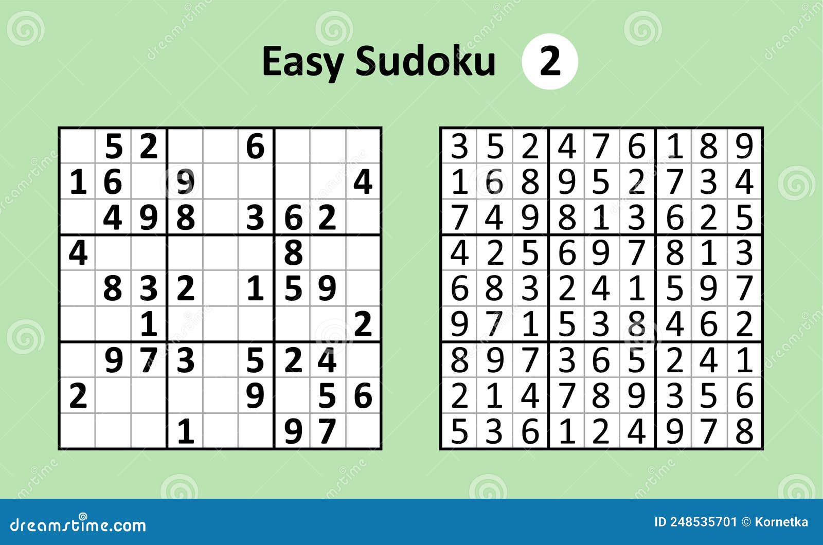 Jogo Sudoku Com Respostas. Conjunto De Design De Vetor Simples