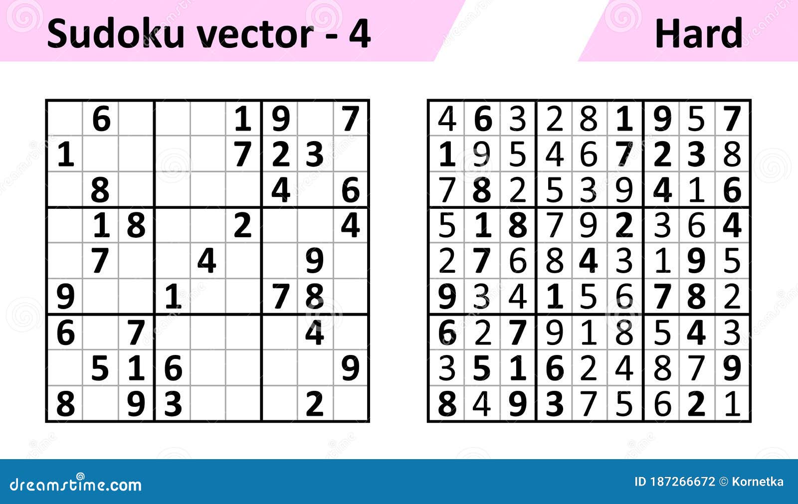 Jogo Sudoku Com Respostas. Conjunto De Design De Vetor Simples