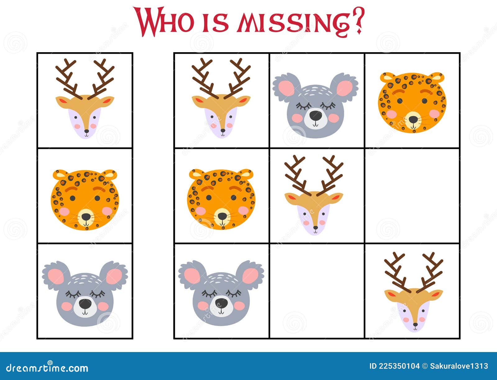 Jogo Sudoku Para Crianças Com Fotos. Ficha De Atividade Infantil. Animais Africanos Fofos Ilustração do Vetor - Ilustração de teste, atividade: 225349420