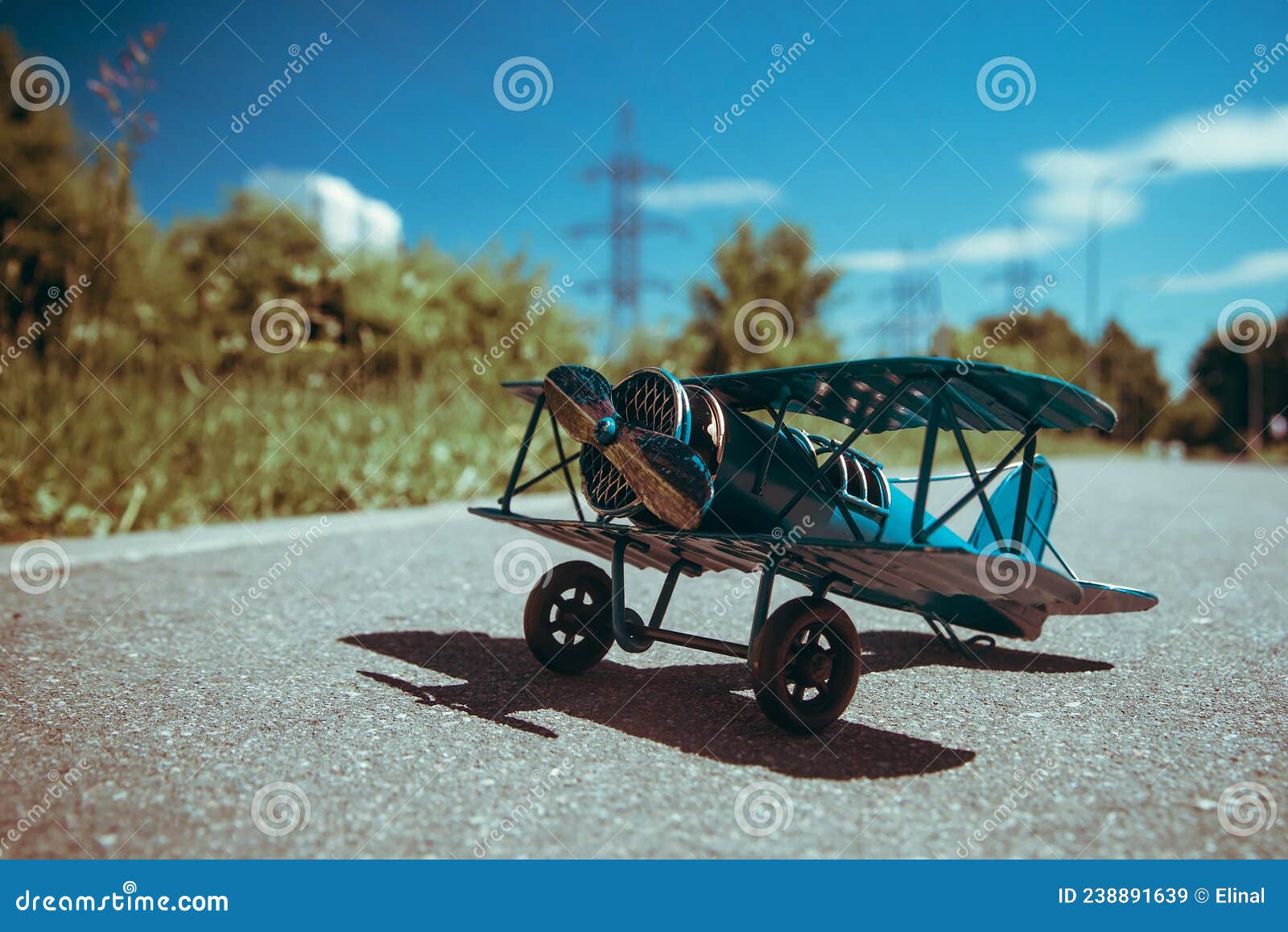 Jogos De Brinquedos Antigos Em Aviões. Colheita Imagem de Stock