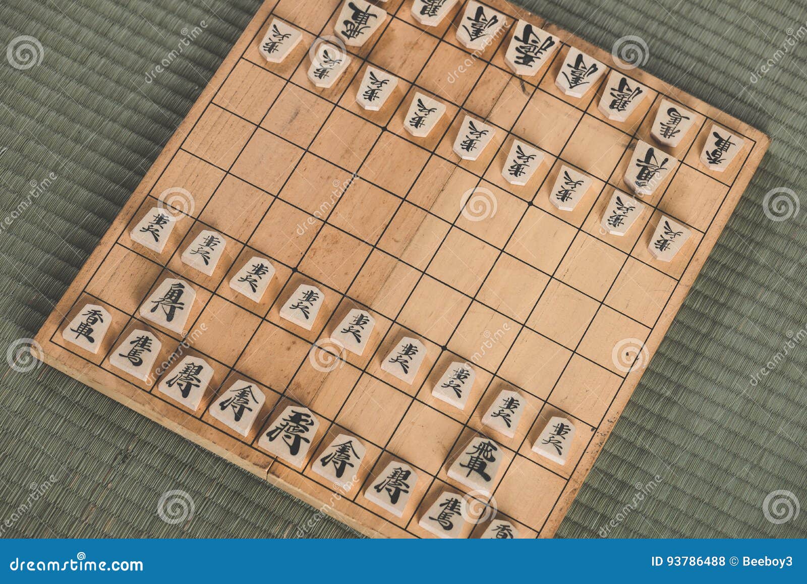 Jogo De Xadrez Japonês (Shogi) Imagem de Stock - Imagem de