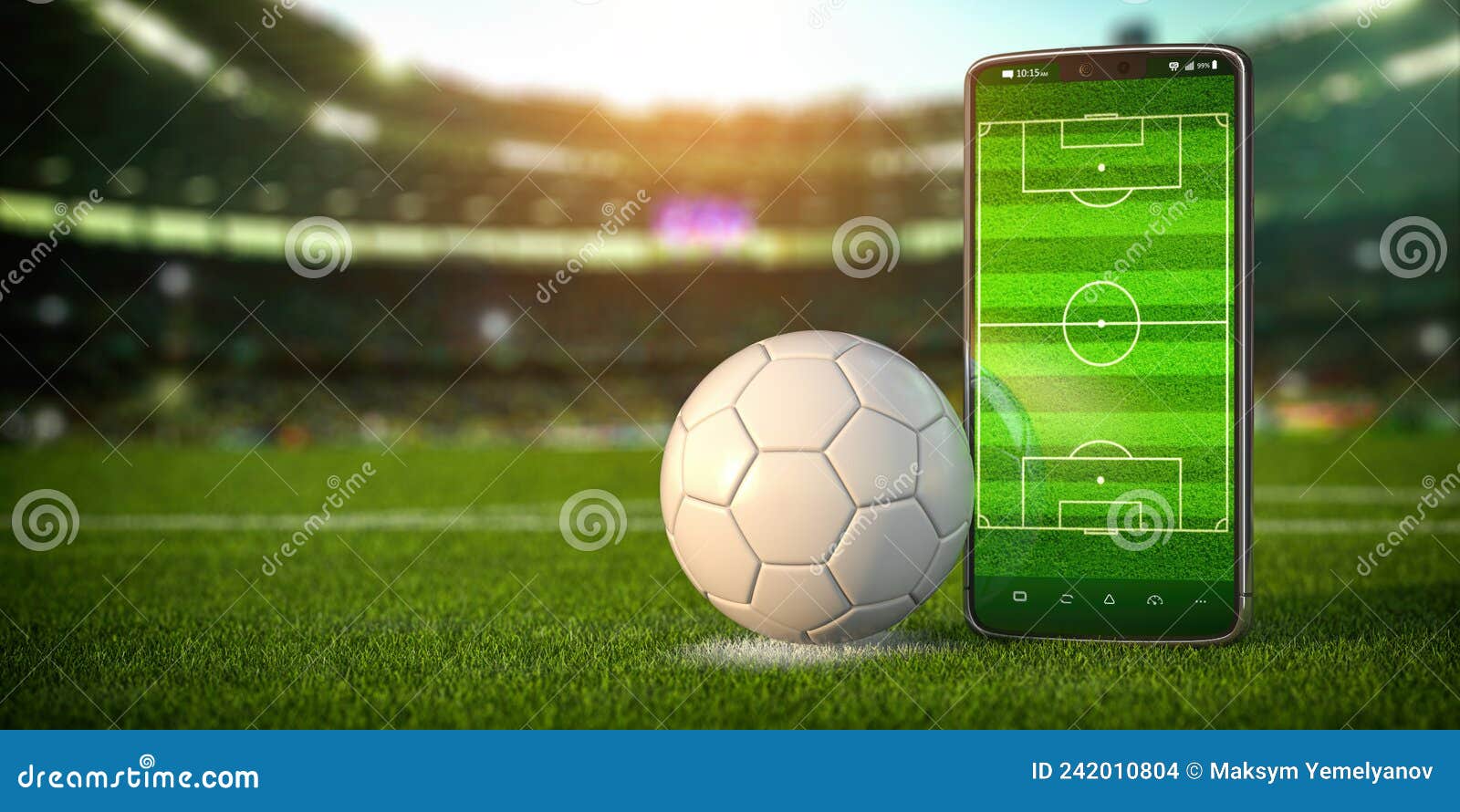 Jogos De Vídeo Para Aplicações De Futebol Em Smartphone E Jogos De Apostas  Em Linha. Celular E Bola De Futebol Ilustração Stock - Ilustração de  projeto, equipe: 242010804