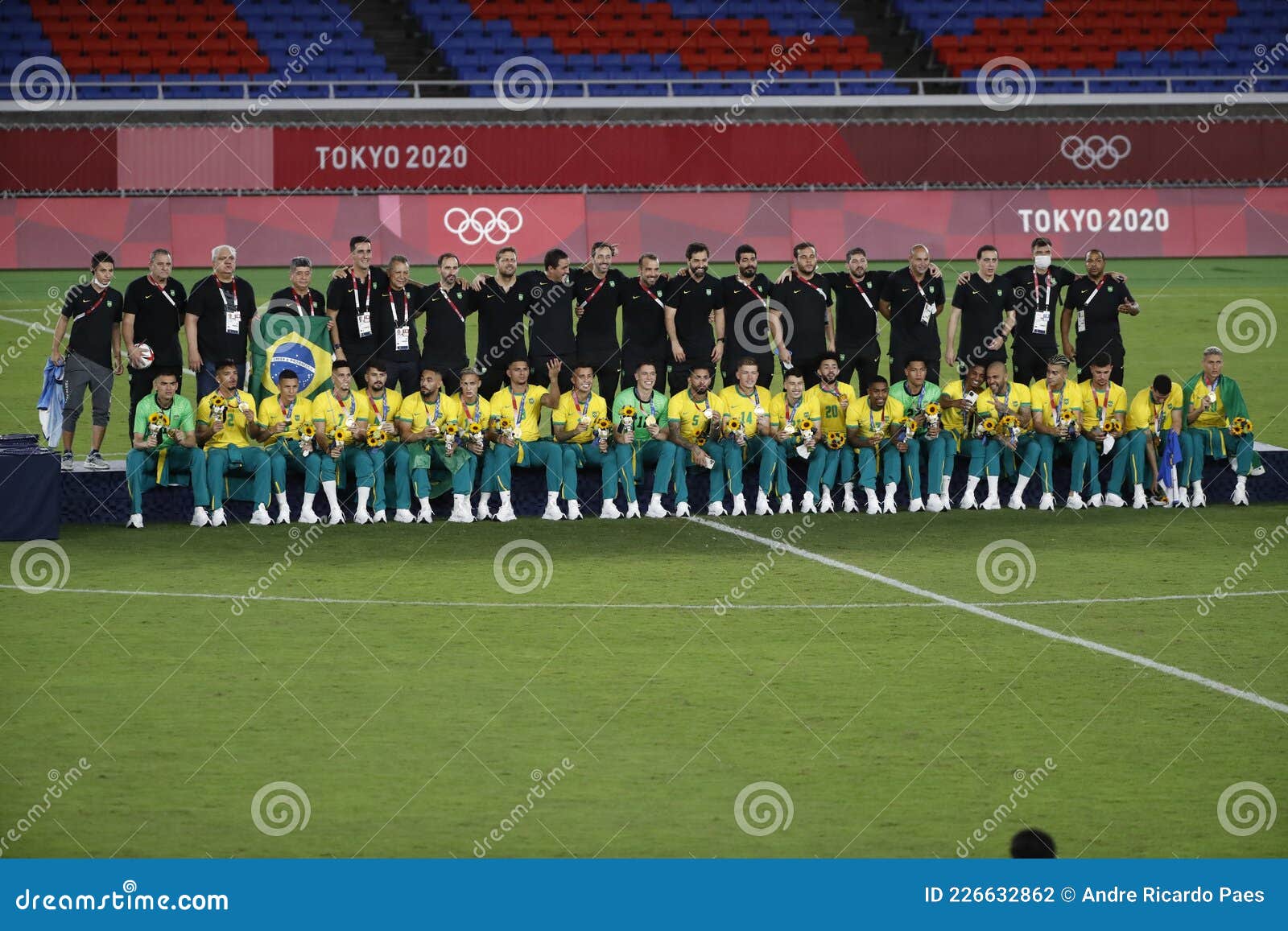 Jogos Olímpicos Significa Futebol Fotografia Editorial - Imagem de