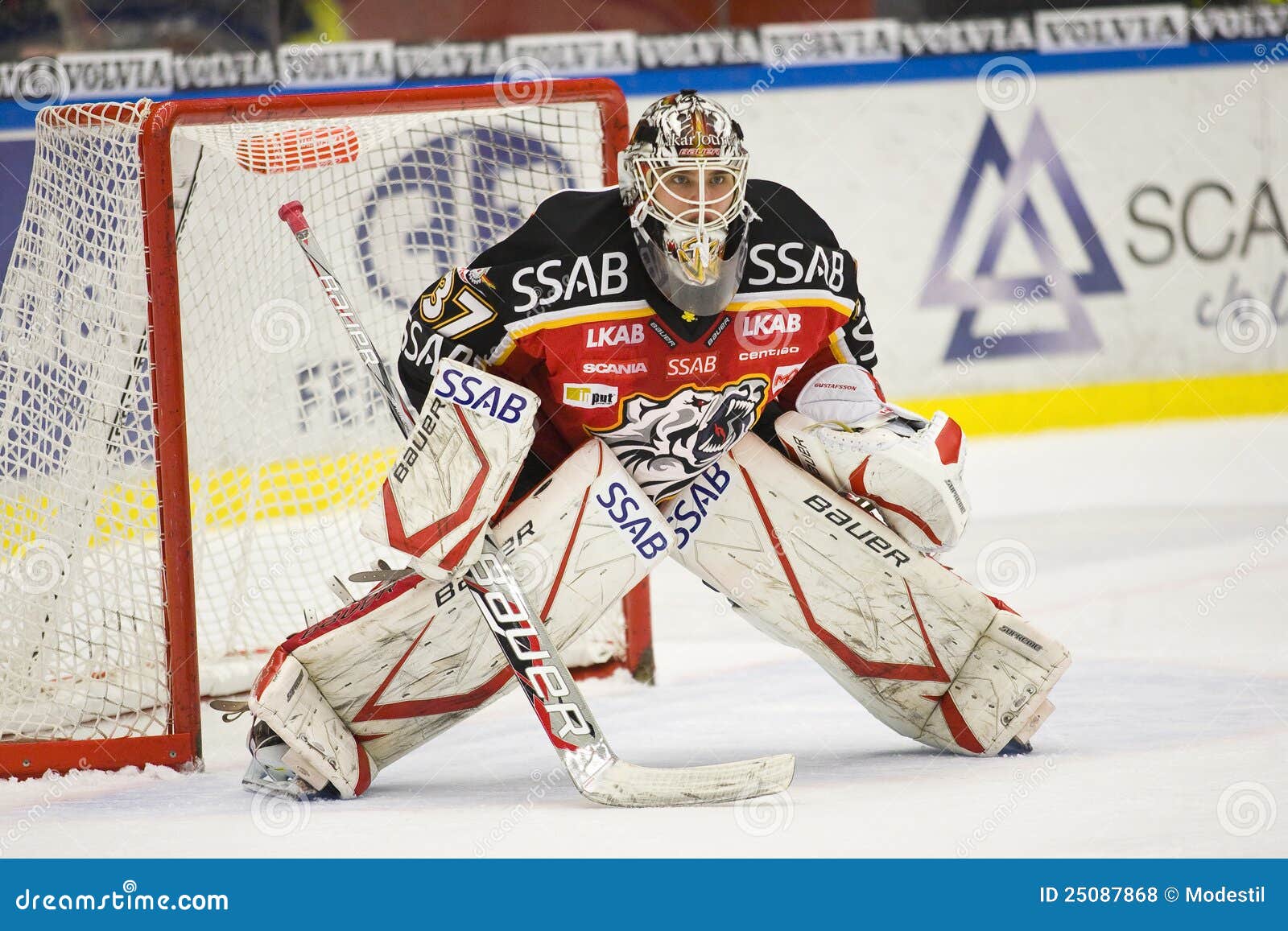 Johan Gustafsson Ice Hockey Goalie Editorial Stock Photo Image of