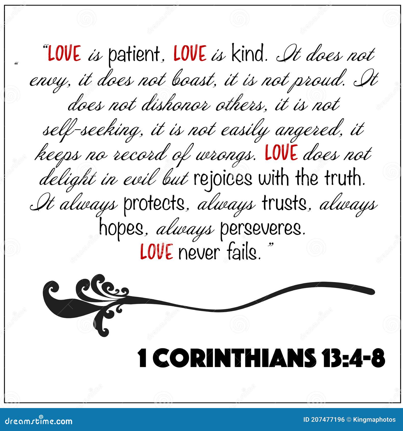 Real Love Bible 1 Corinthians 13:4-8, definition of love, Bible scripture