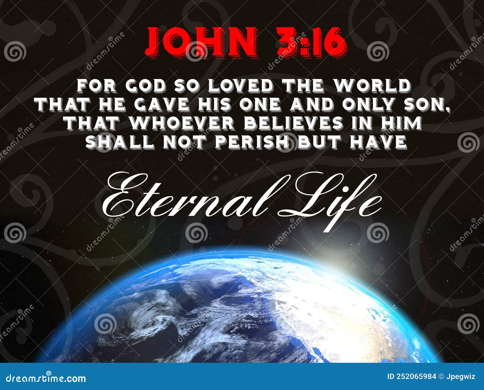john 3:16 bible verse with earth