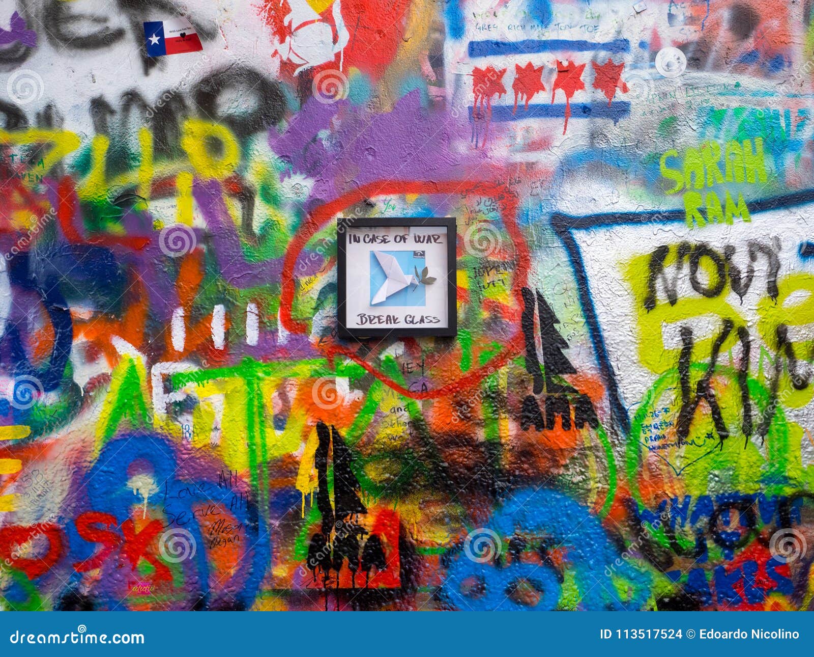 John Lennon Wall Graffiti In Prague Czech Republic