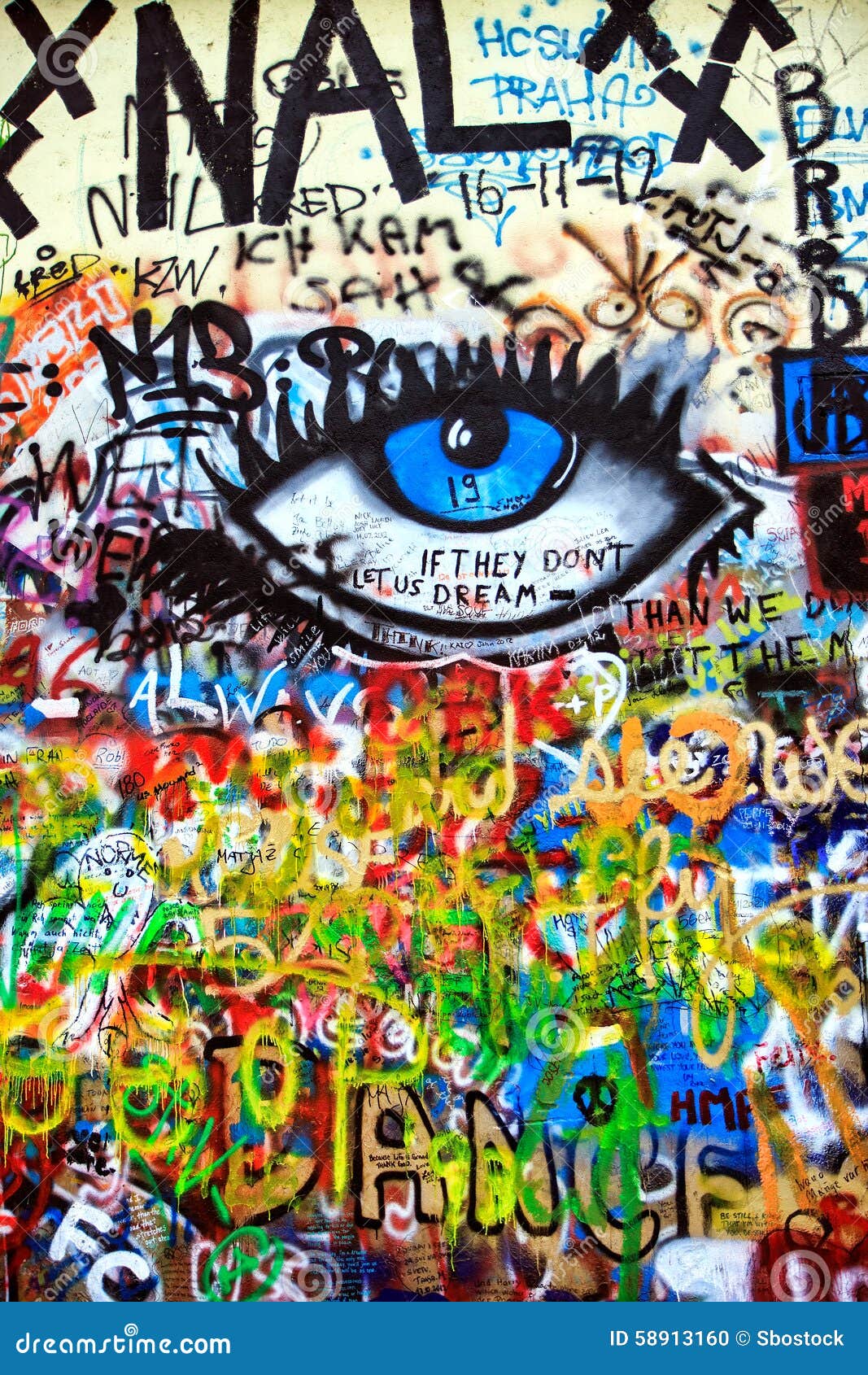 John Lennon Wall Prague Czech Republic Editorial Image