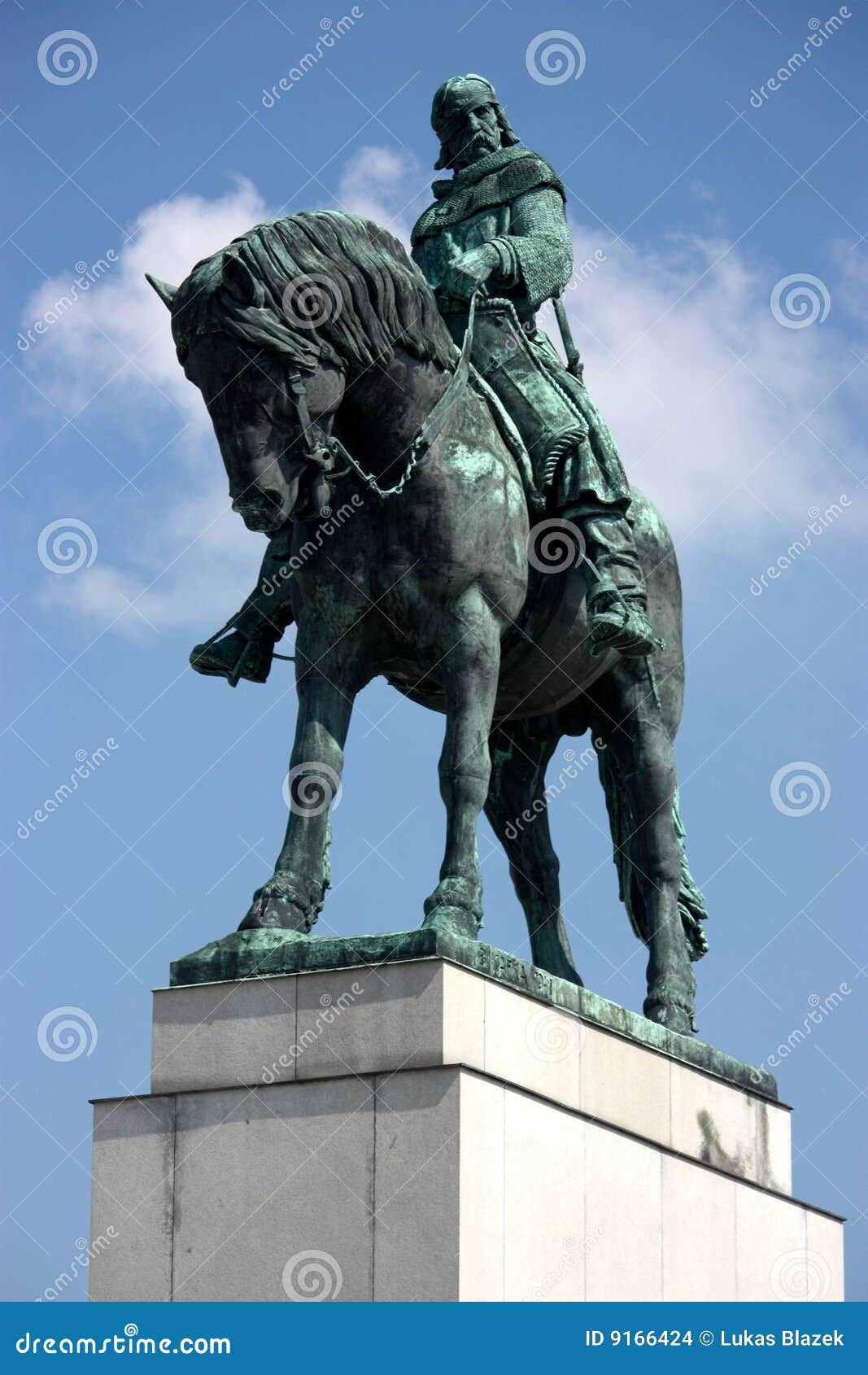 John Zizka of Trocnov statue in Prague, Vitkov - czech general and Hussite leader. He was famous tactics-master. Å½iÅ¾ka s tactics were unorthodox and innovative: In addition to training and equipping his army according to their abilities, he used armored wagons armed with small cannons and muskets, presaging the tank of five hundred years later. He was also a master at using geography to full advantage as well as managing the discipline of his troops.