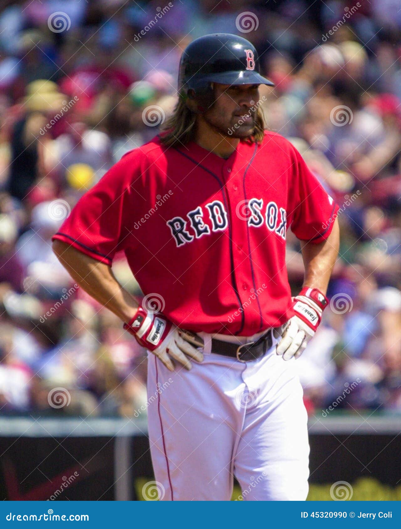 Johnny Damon Boston Red Sox Editorial Image - Image of gloves