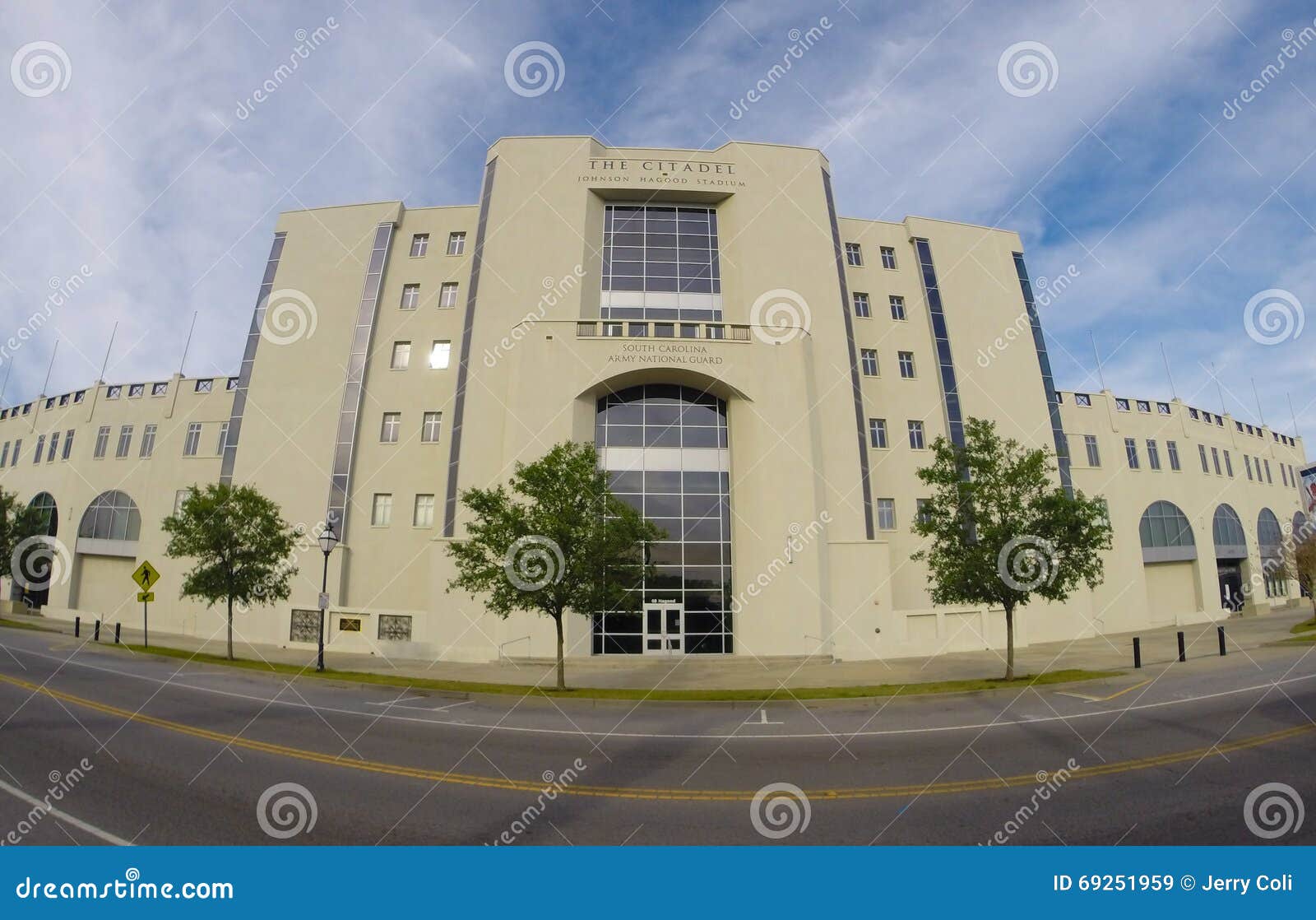 Johnson Hagood Stadium, Charleston, SC Imagen de archivo editorial Imagen de balompié