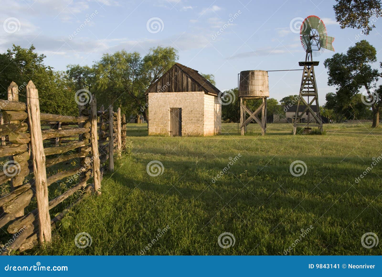 Johnson Ranch stock image. Image of windmill, country 9843141