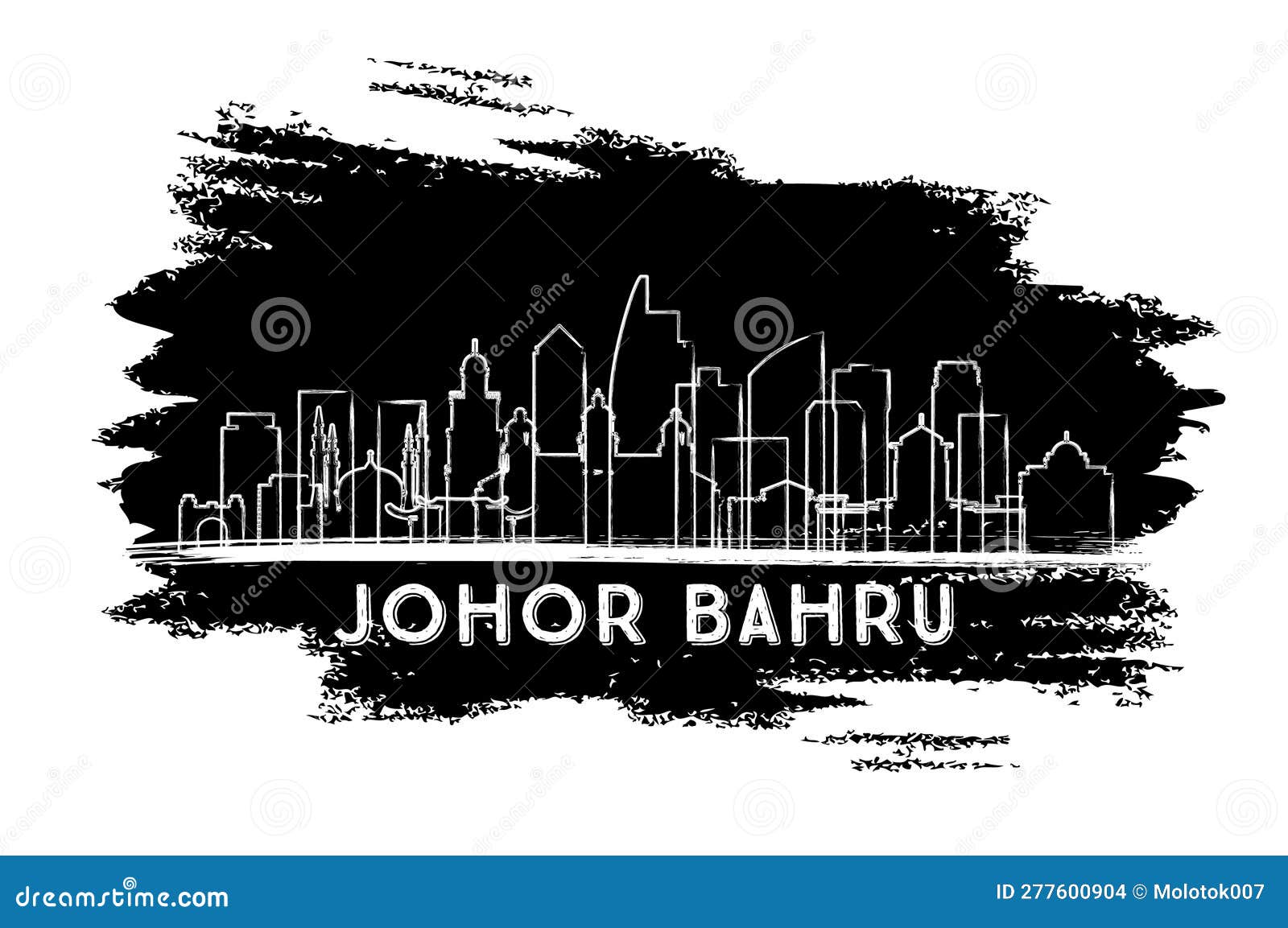 Johor Bahru Malaysia Asia Stamp Logo Icon Symbol Design Skyline City