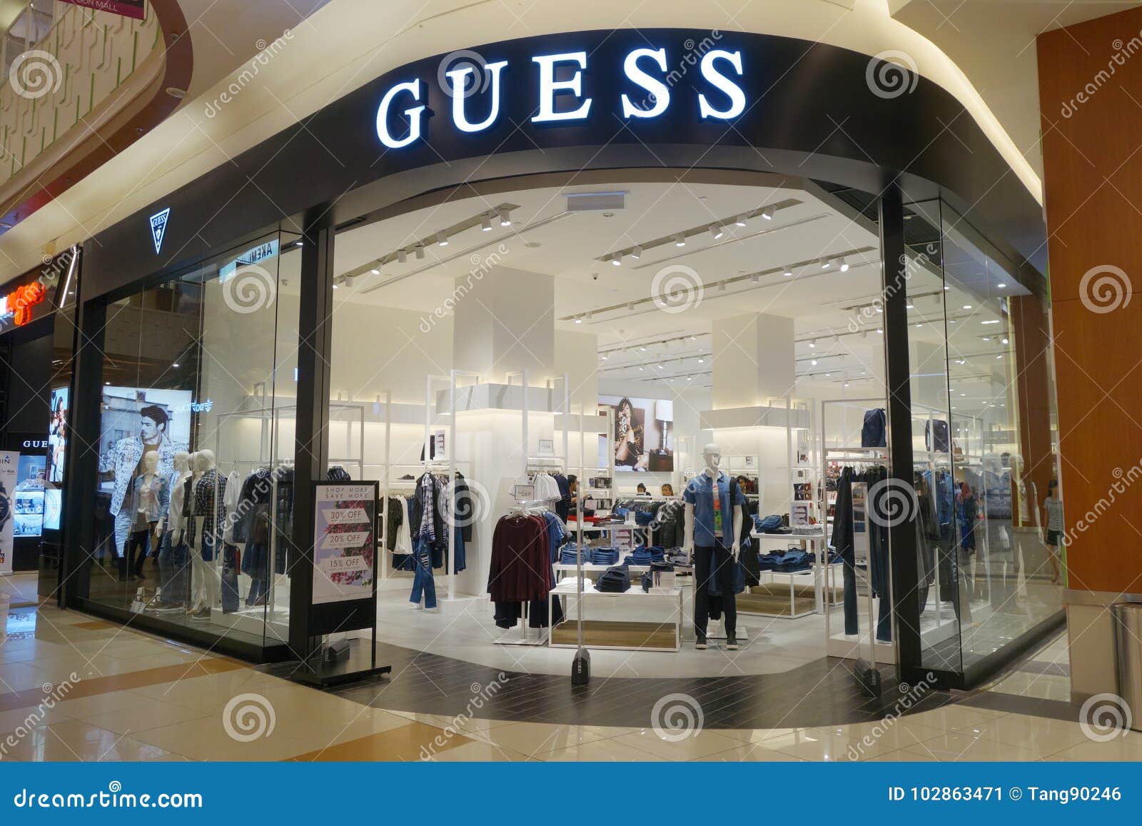 Guess Outlet in a Supermarket Editorial Photo - Image of stylish ...