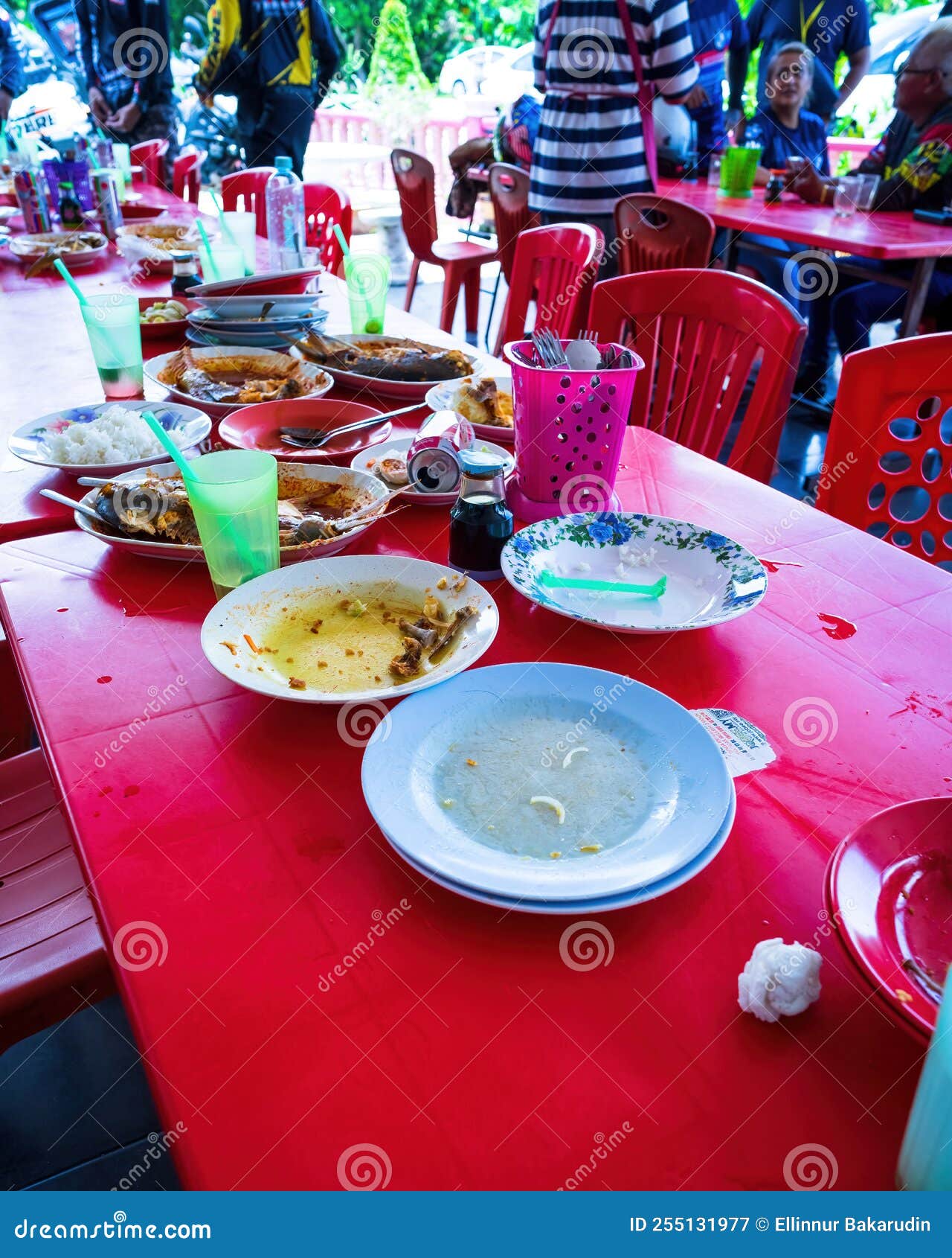 Plates For Lunch, Dinner Or Breakfast Inside Restaurant. Space For