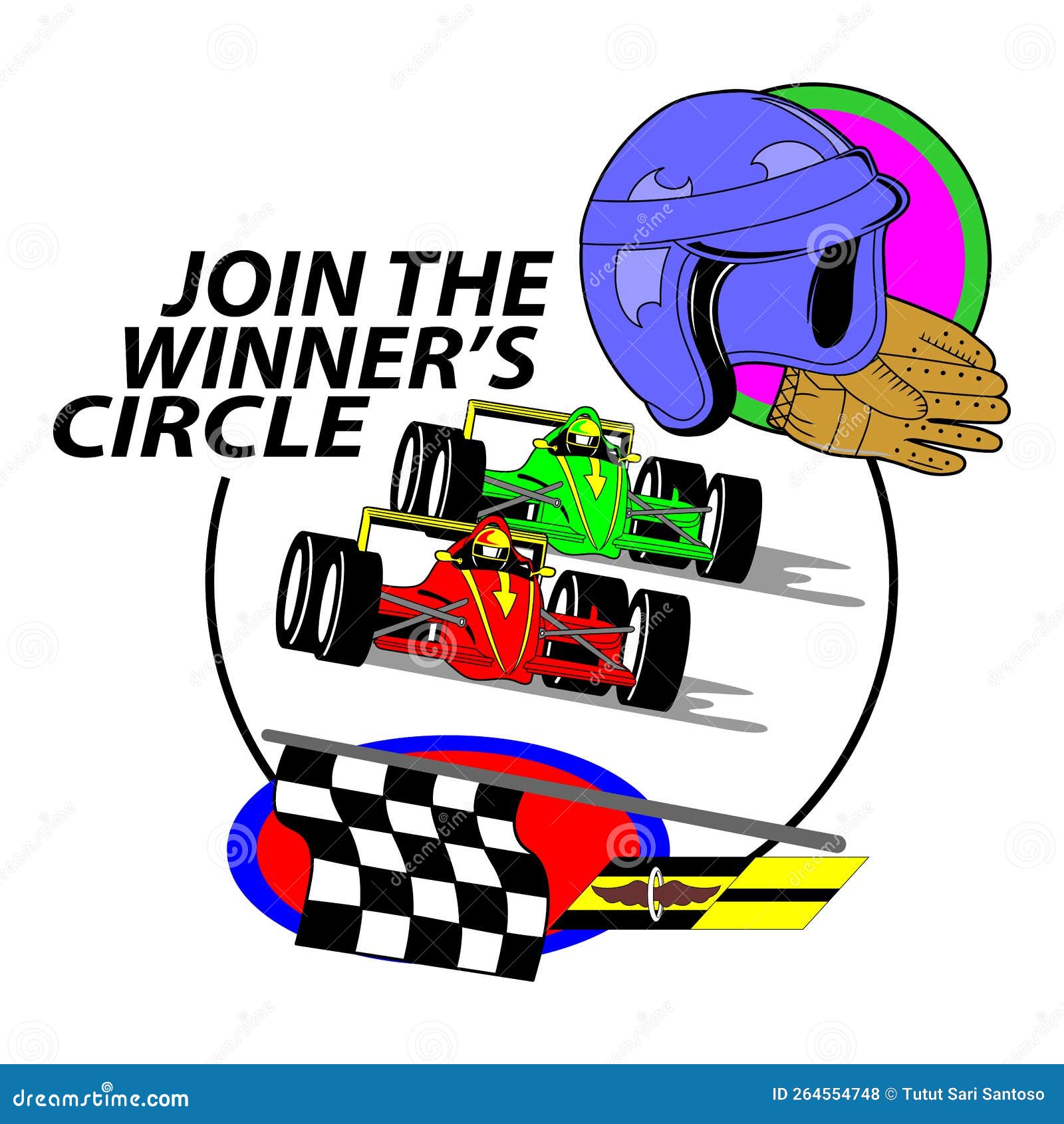 Join the Winners Circle Sticker Stock Vector Illustration of design