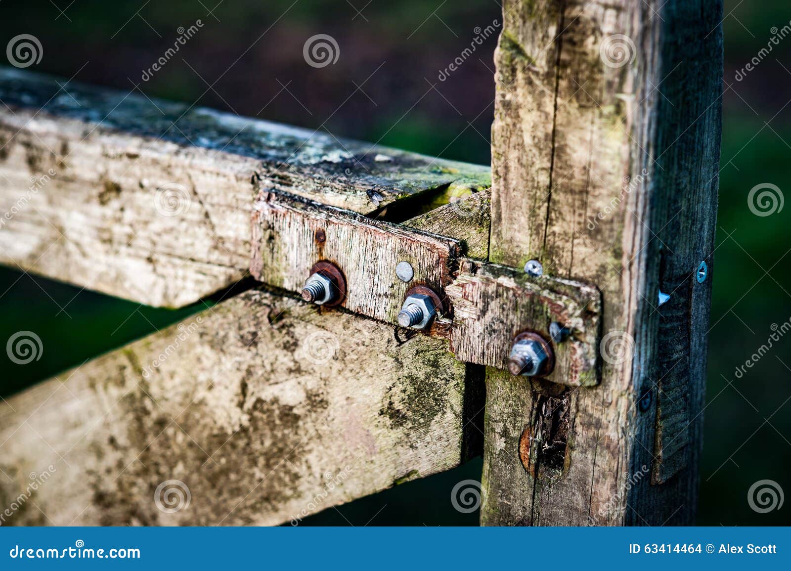 Joint on old gate stock photo. Image of bolts, farm, gate 63414464