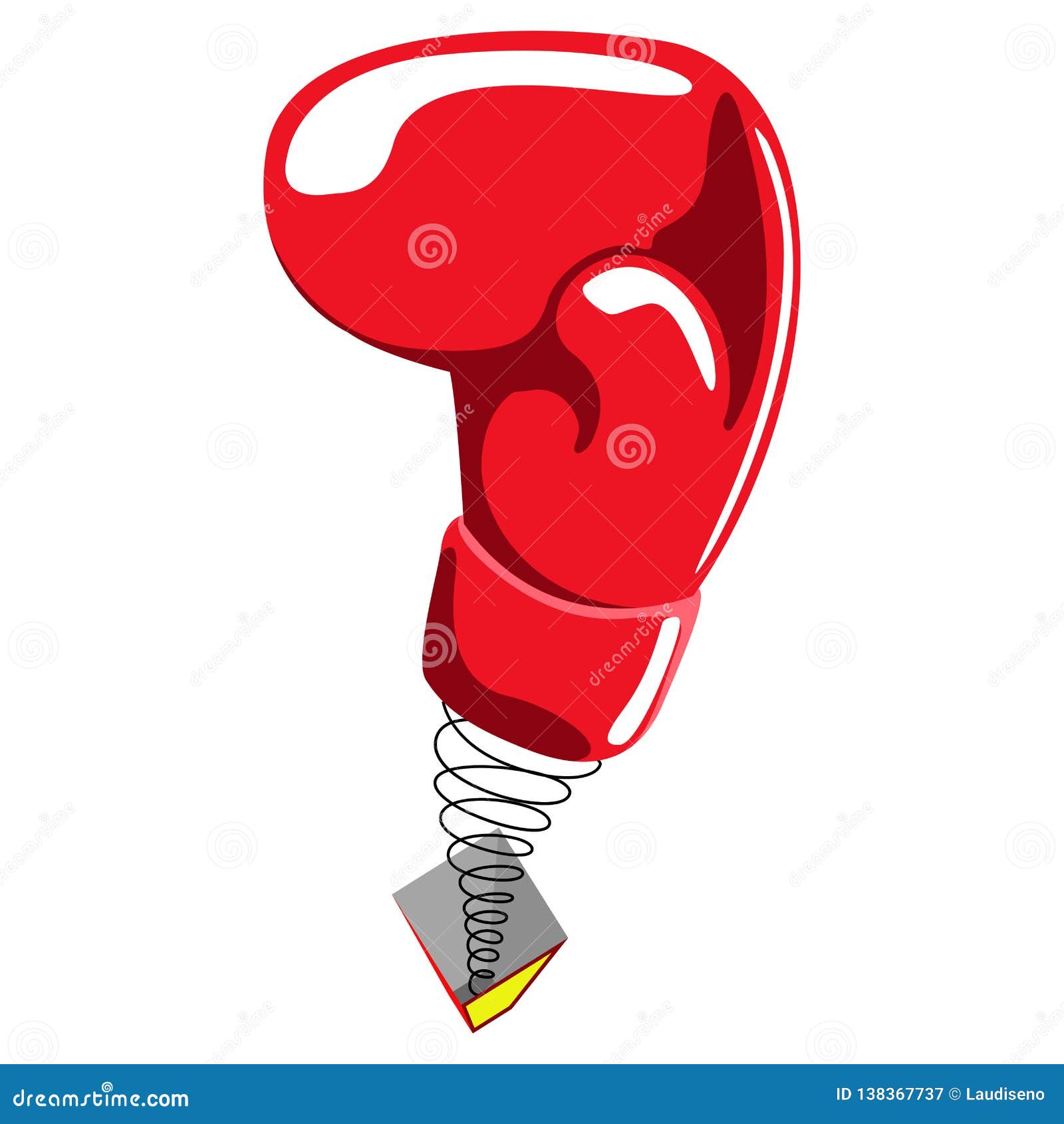 Joke box with boxing glove stock vector. Illustration of humor 138367737