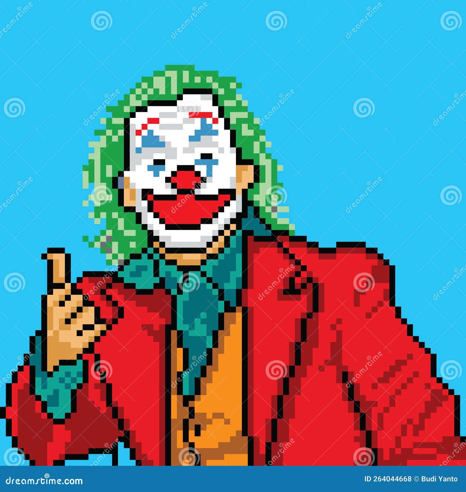 Cool Pixel Art  Joker Pixel Art