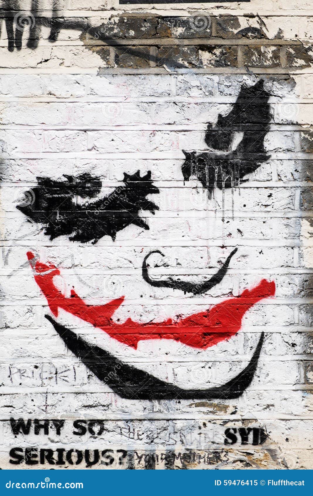 Joker face graffiti editorial image. Image of mouth, joker - 59476415