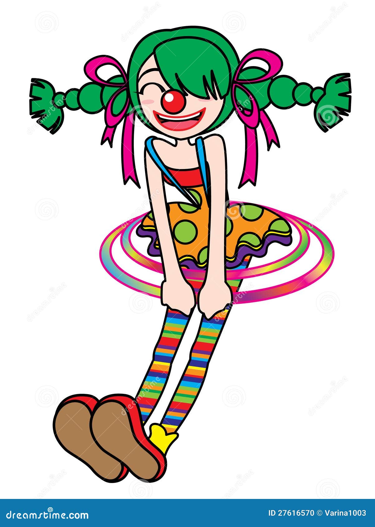 Joker girl stock vector. Illustration of color, colorful - 27616570