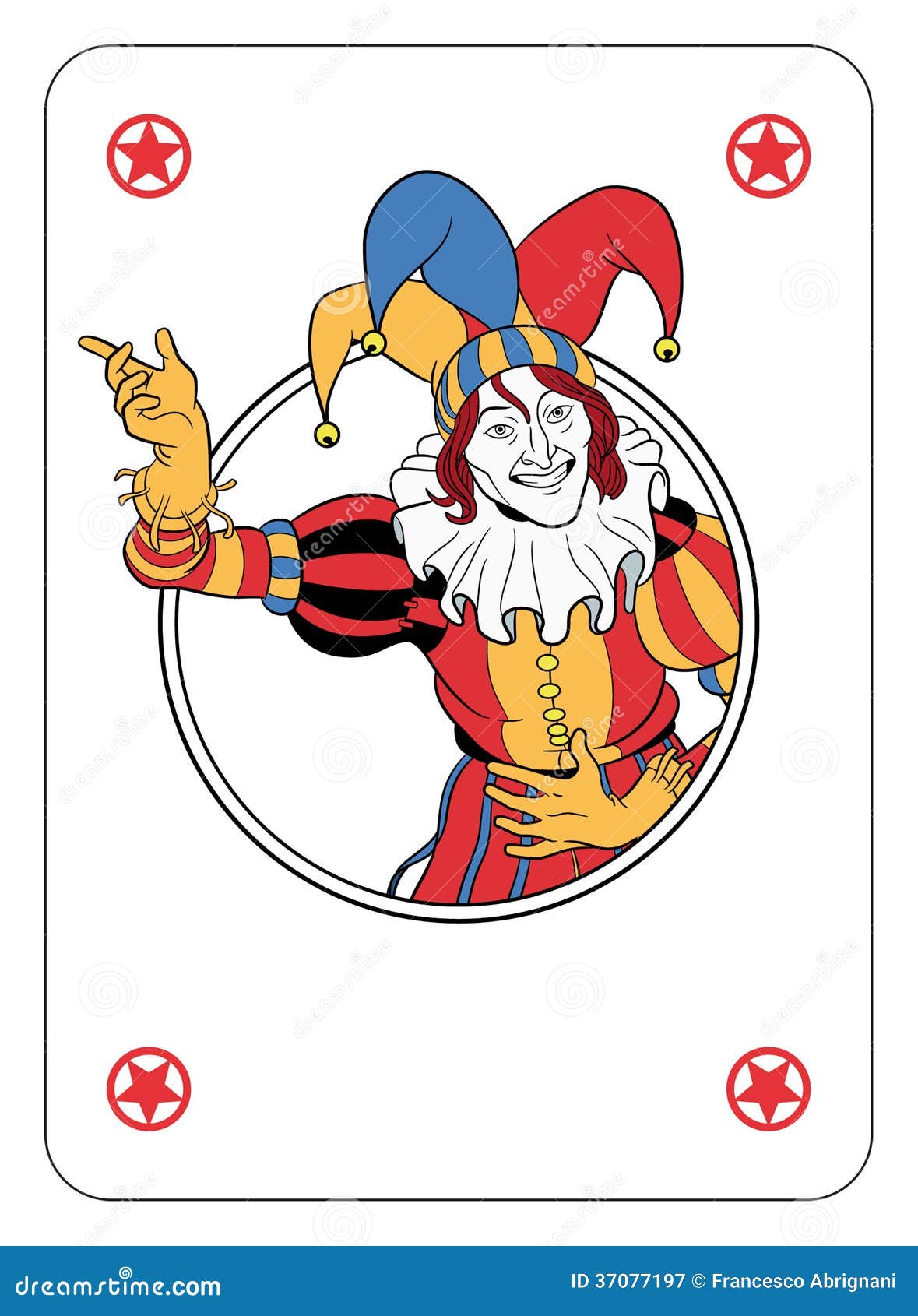 Joker playing card stock vector. Illustration of 