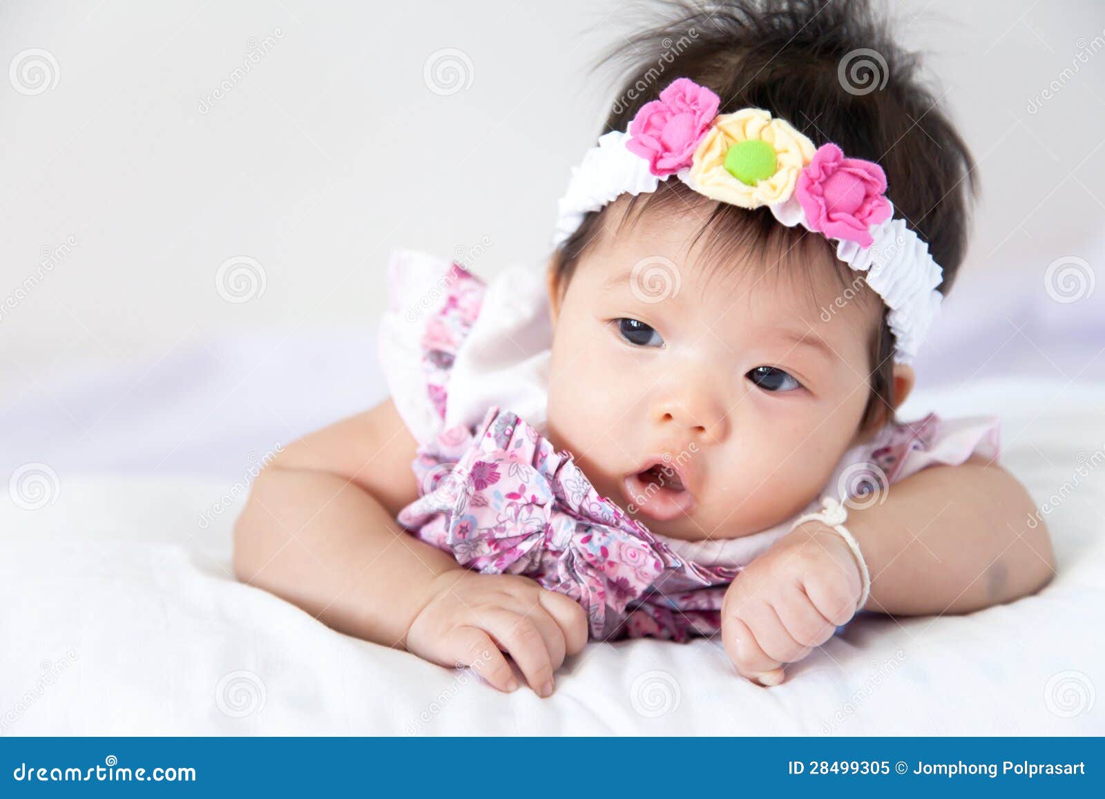 Joli bébé image stock. Image du fond, chéri, espiègle - 28499305
