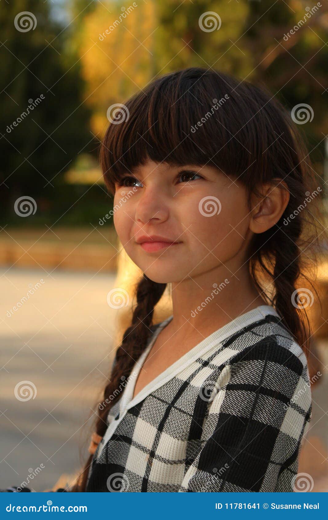 Jolie Fille De 6 Ans Dans Des Tresses De Brunette Image stock - Image du  blanc, beau: 11781641