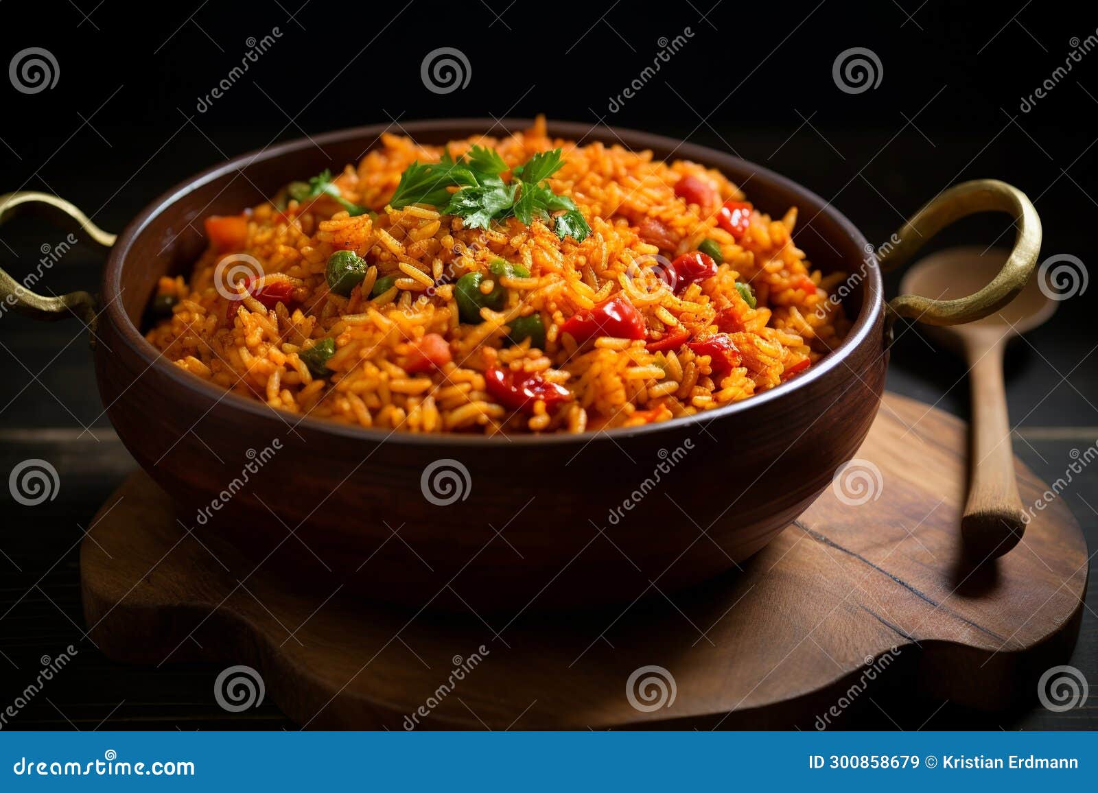Jollof Rice Flavorful West African OnePot Delight Stock Illustration