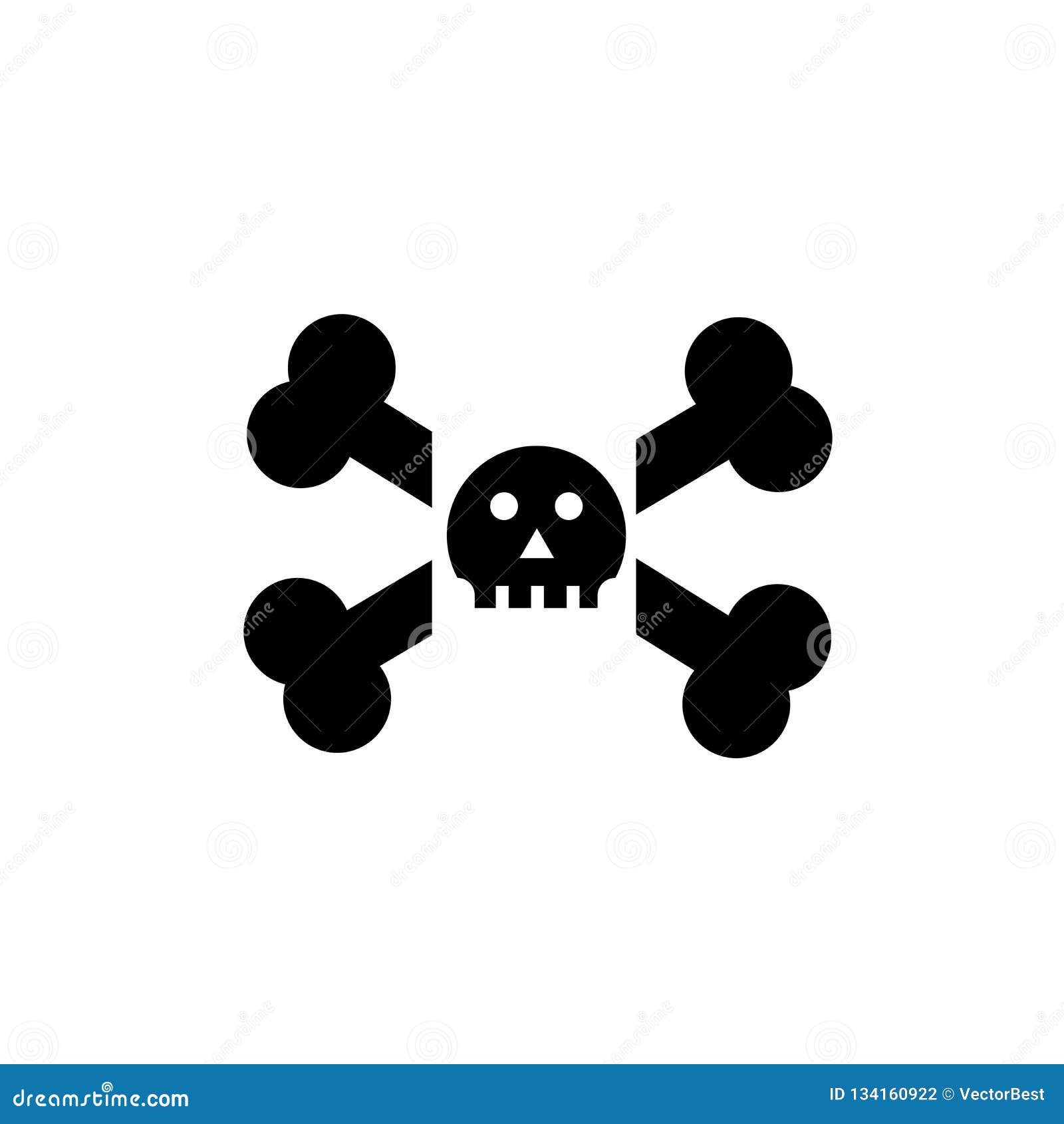 Jolly Roger Icon Vector Sign And Symbol Isolated On White Background