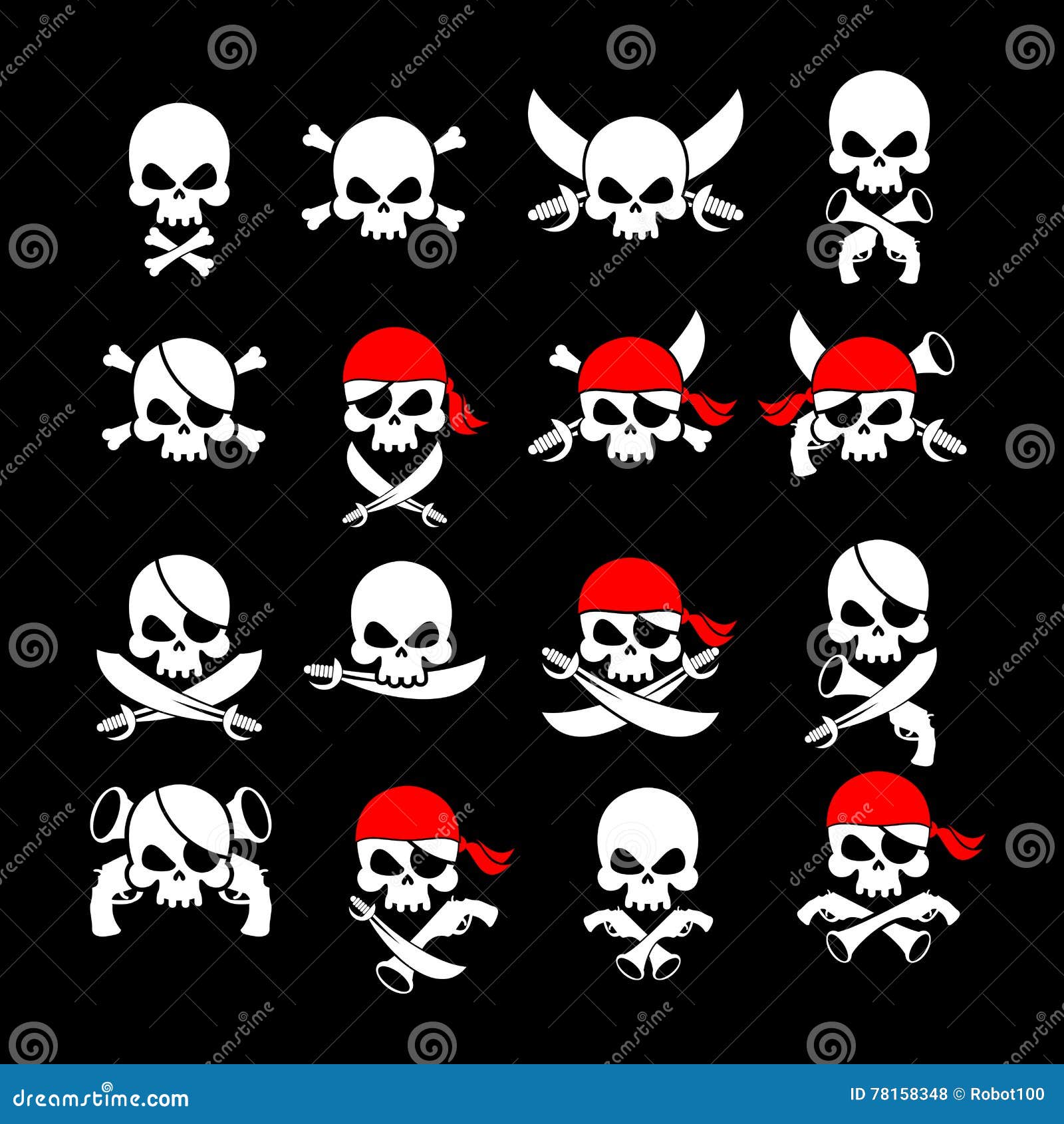 Lots Black Pirate Flag Skull and Crossbones Pattern Jolly Roger Mini Decor 5pcs 