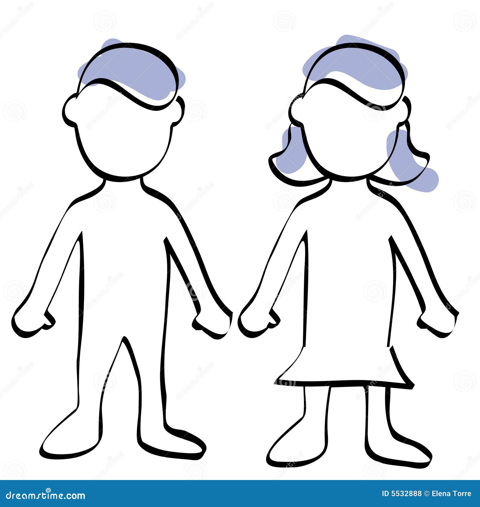 Jongen En Meisje Stock Illustratie. Illustration Of Lichaam - 5532888