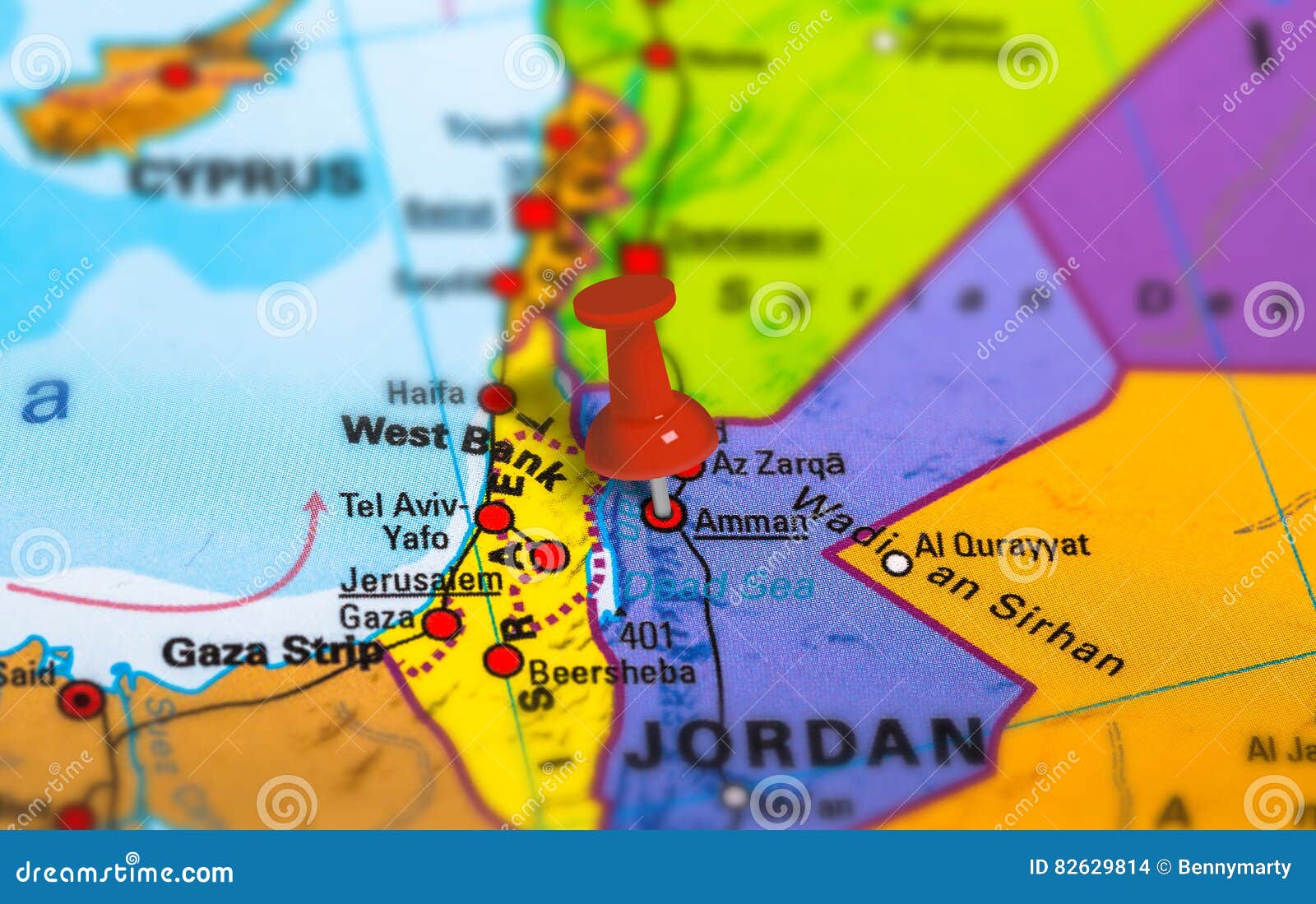 Jordan Amman Karte Stockfoto Bild Von Jordanien Asiatisch