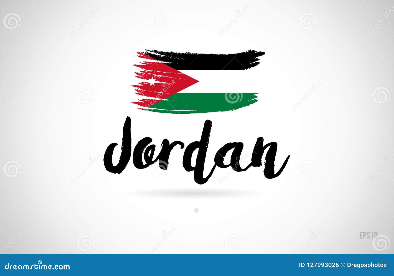 Jordan Country Flag Concept With Grunge 