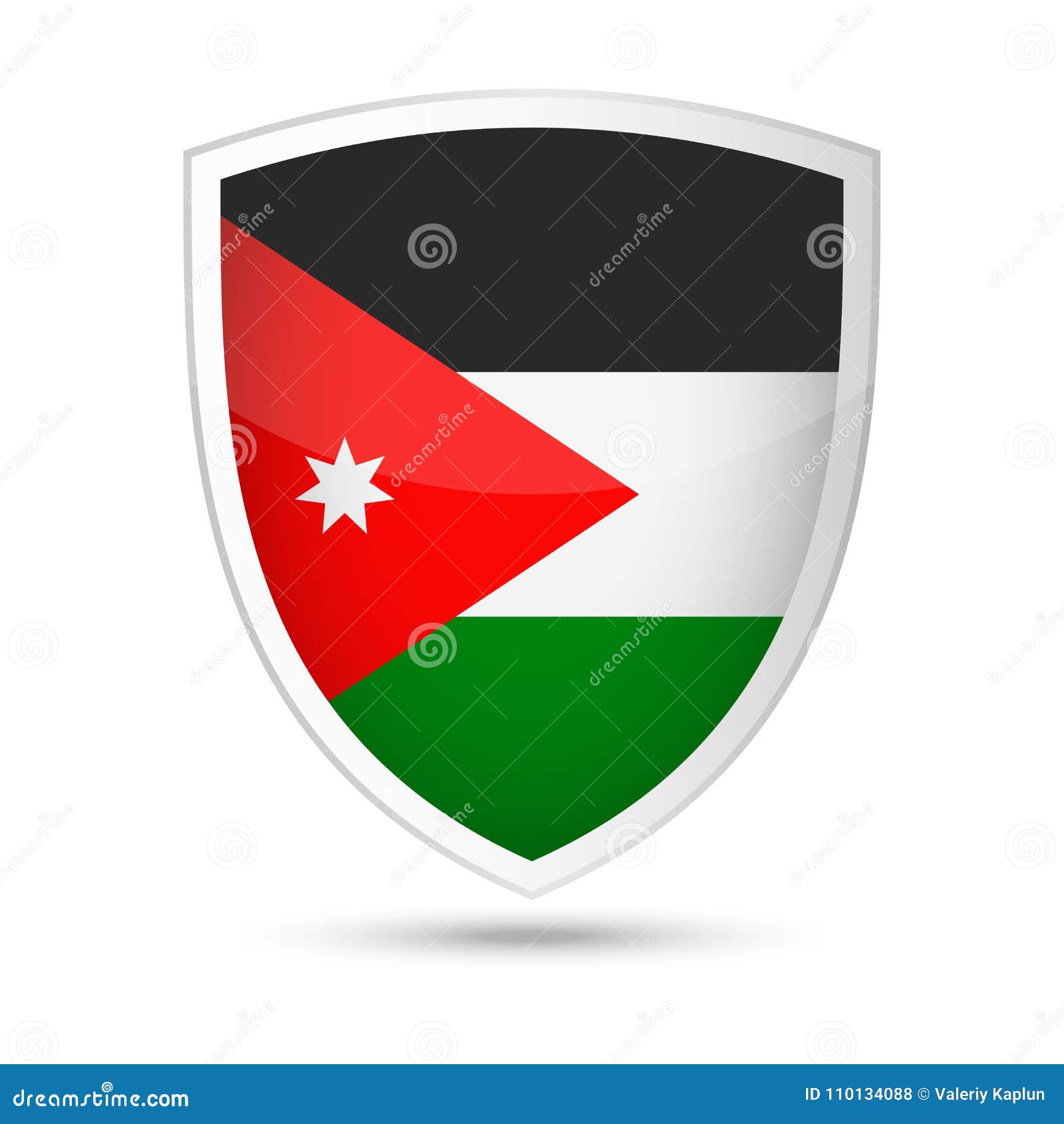 Download Jordan Flag Vector Shield Icon Stock Illustration ...