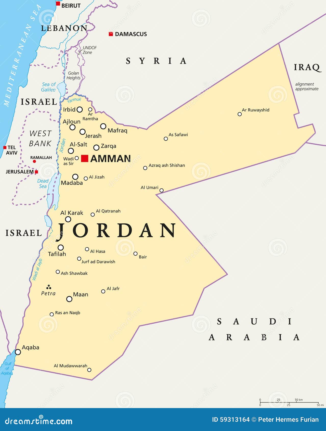 capital of jordan map