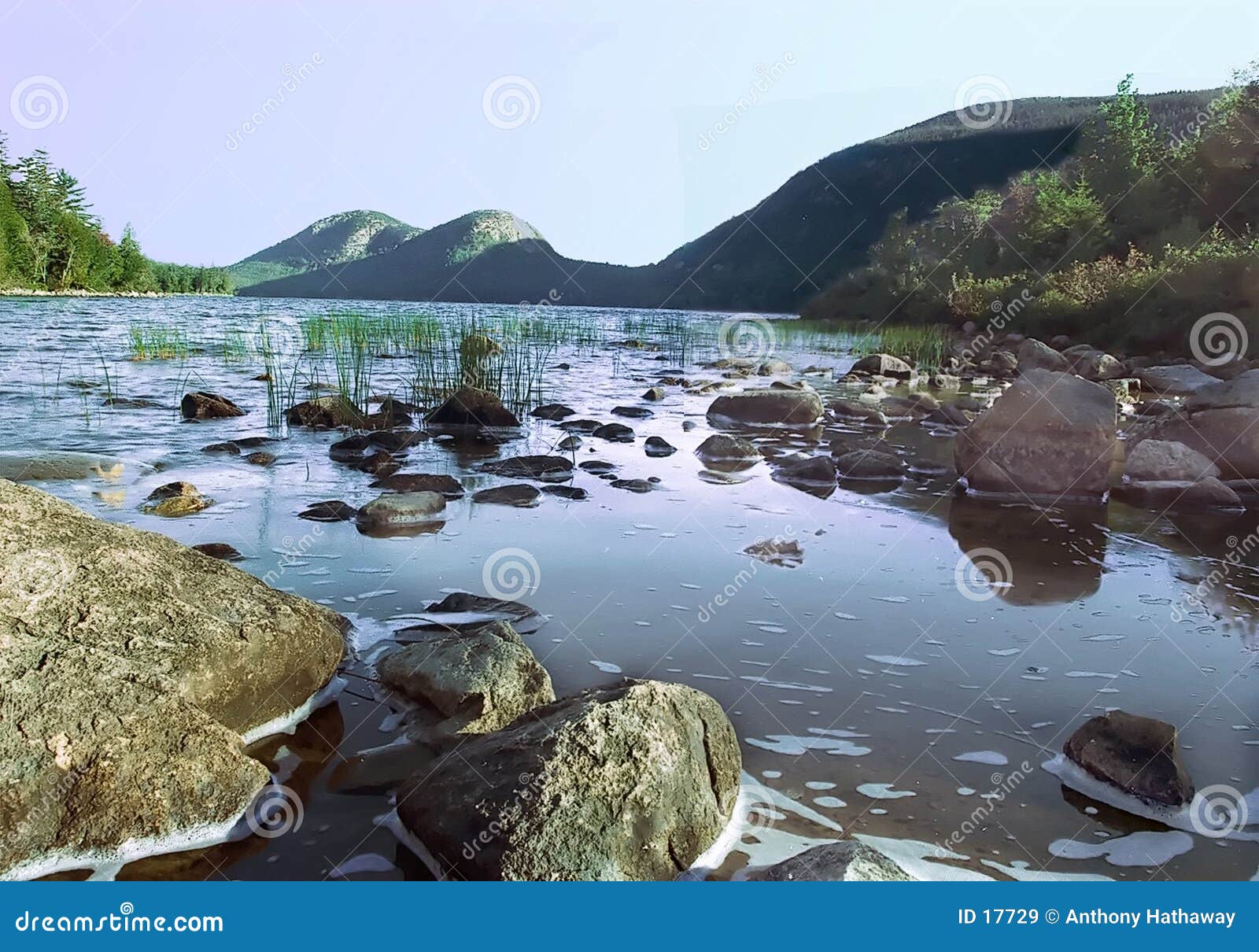Jordan Pond stock image. Image of pond, scenic, rocks, maine 17729