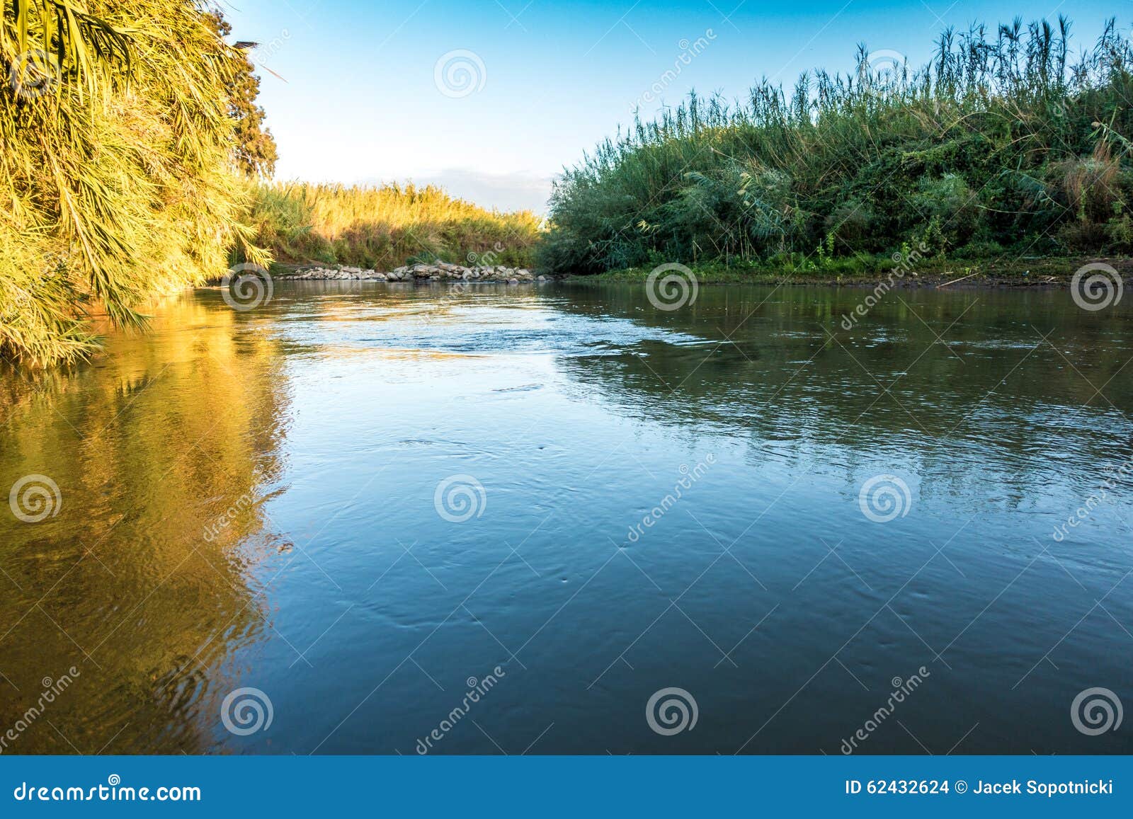 Jordan river, Israel stock photo. of holy, christian - 62432624