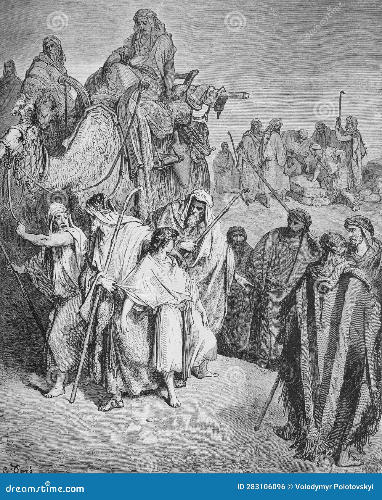 Joseph is Sold by His Brothers To the Ishmaelites in the Old Book the ...