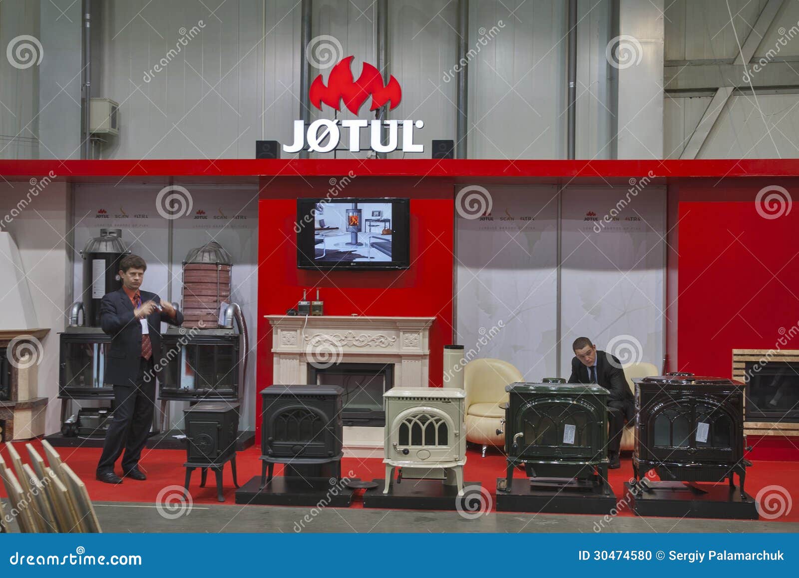 Jotul Norwegian Company Booth Image - Image of fireplace, exhibition: 30474580