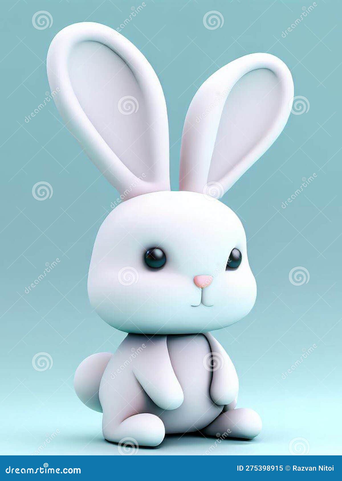 Jouet à Peluche Lapin Mignon Isolé Sur Fond Coloré Illustration Stock -  Illustration du beau, drôle: 275398915