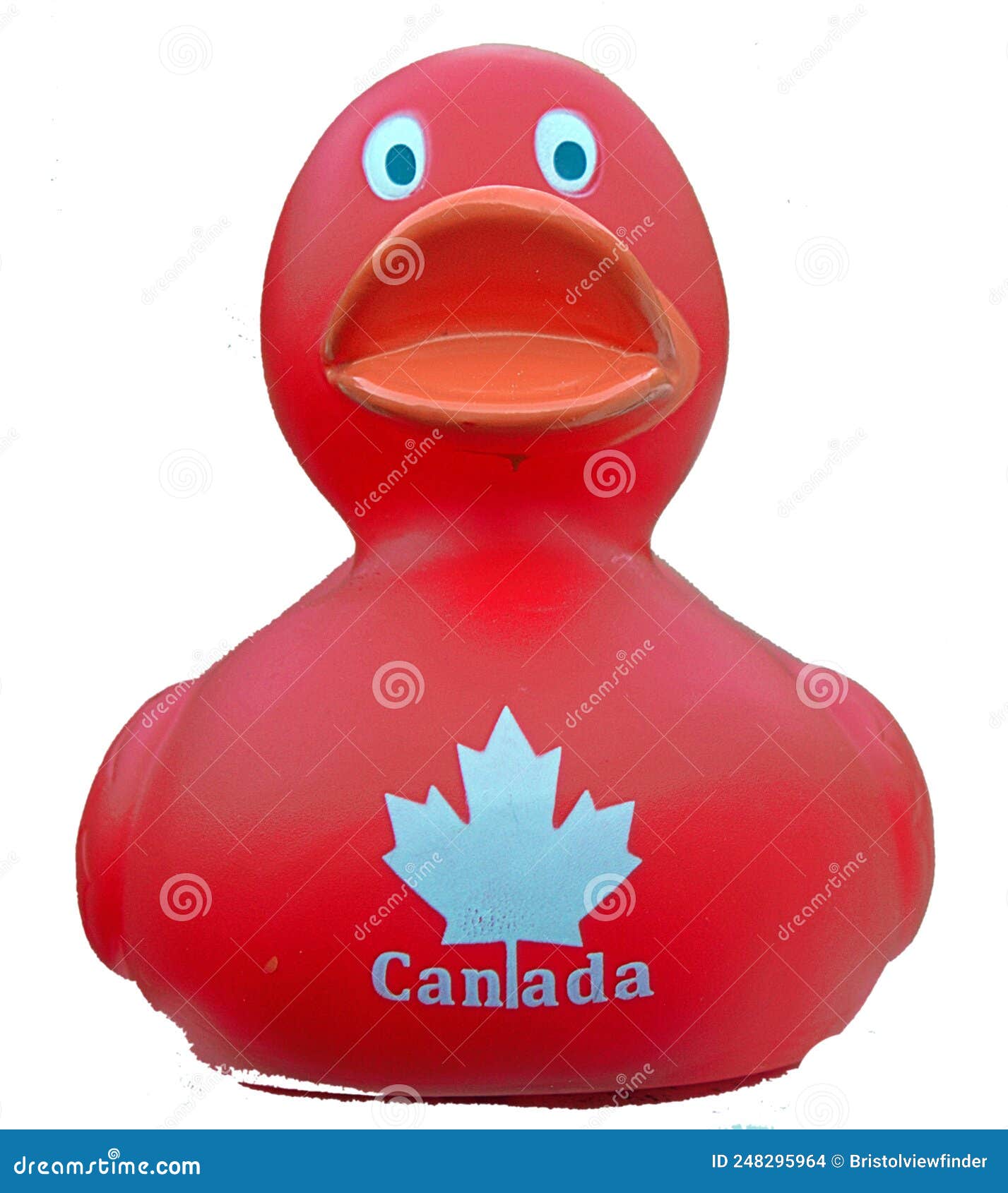 Jouet de Bain Canard Bouée en Caoutchouc Rouge