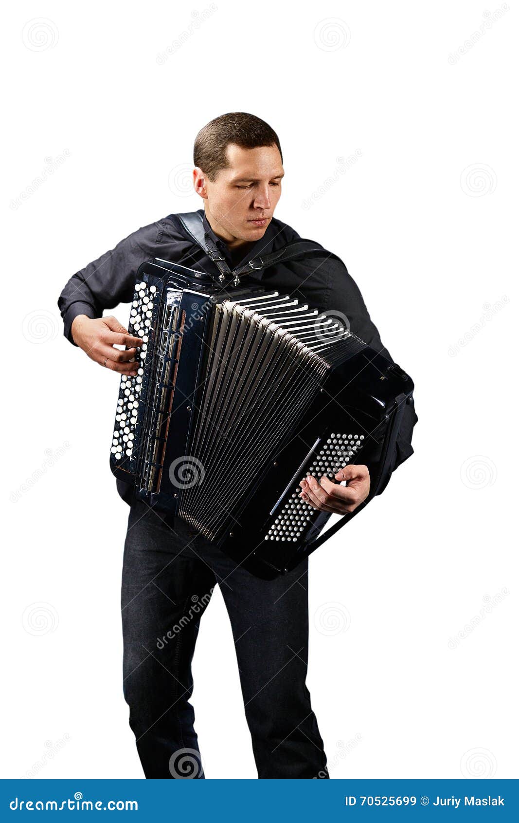 Joueur d'accordéon image stock. Image du gens, homme - 70525699