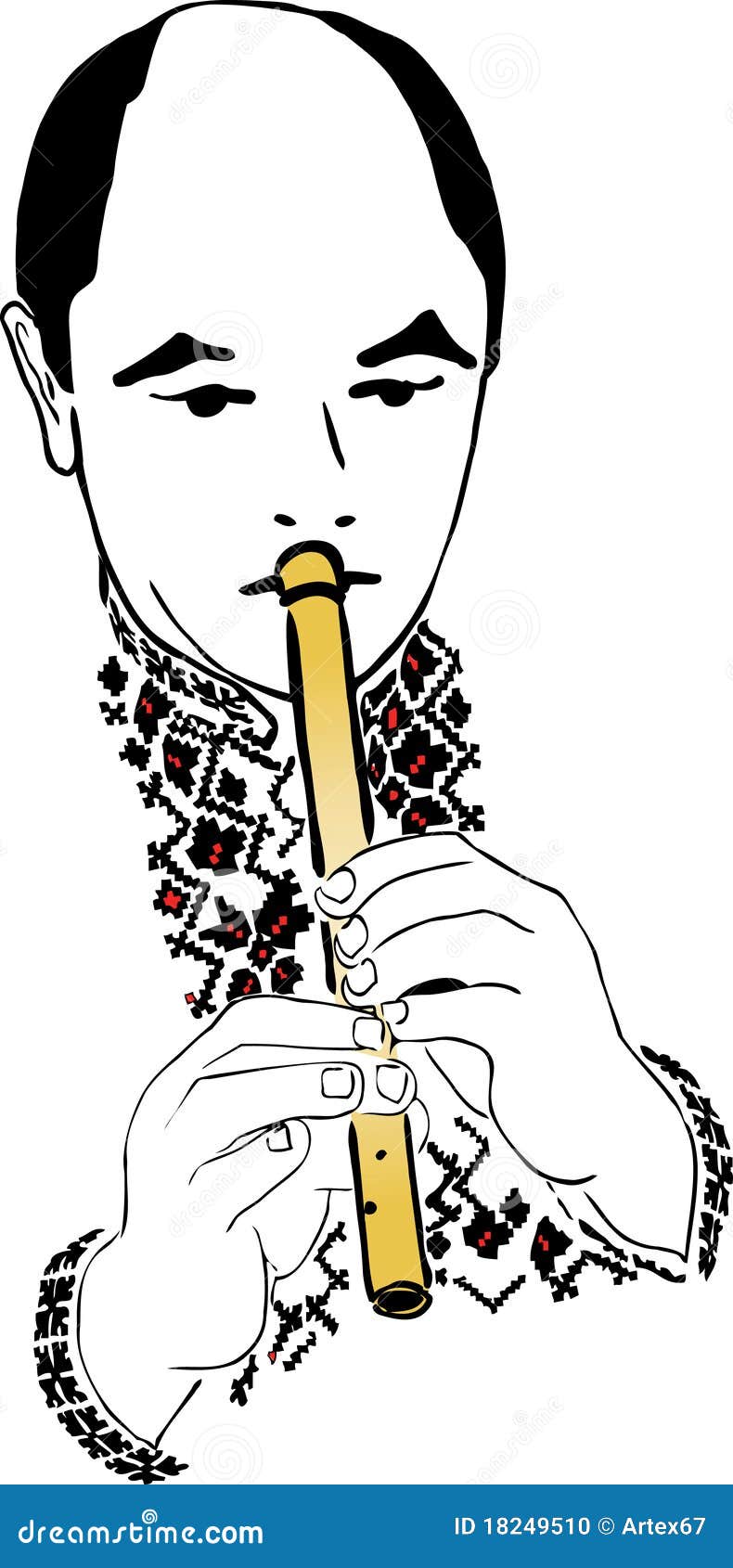 Joueur De Pipeau Illustration De Vecteur Illustration Du Pipeau 18249510